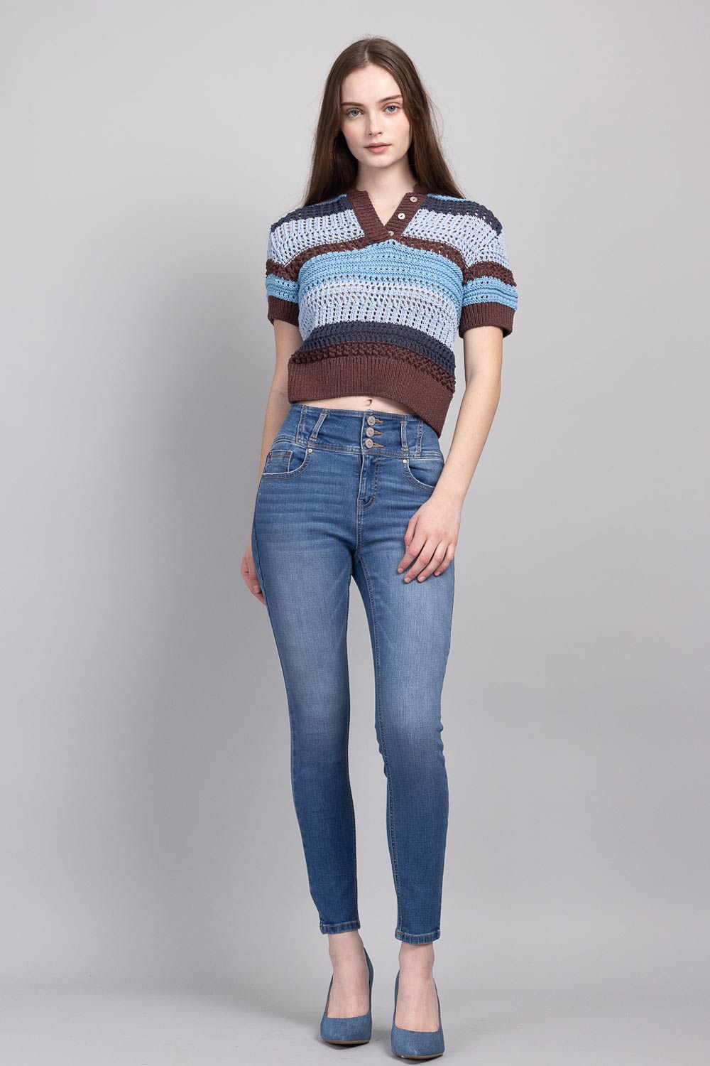 WEP3477 WIDE WAIST JEANS MAIN IMAGE 1