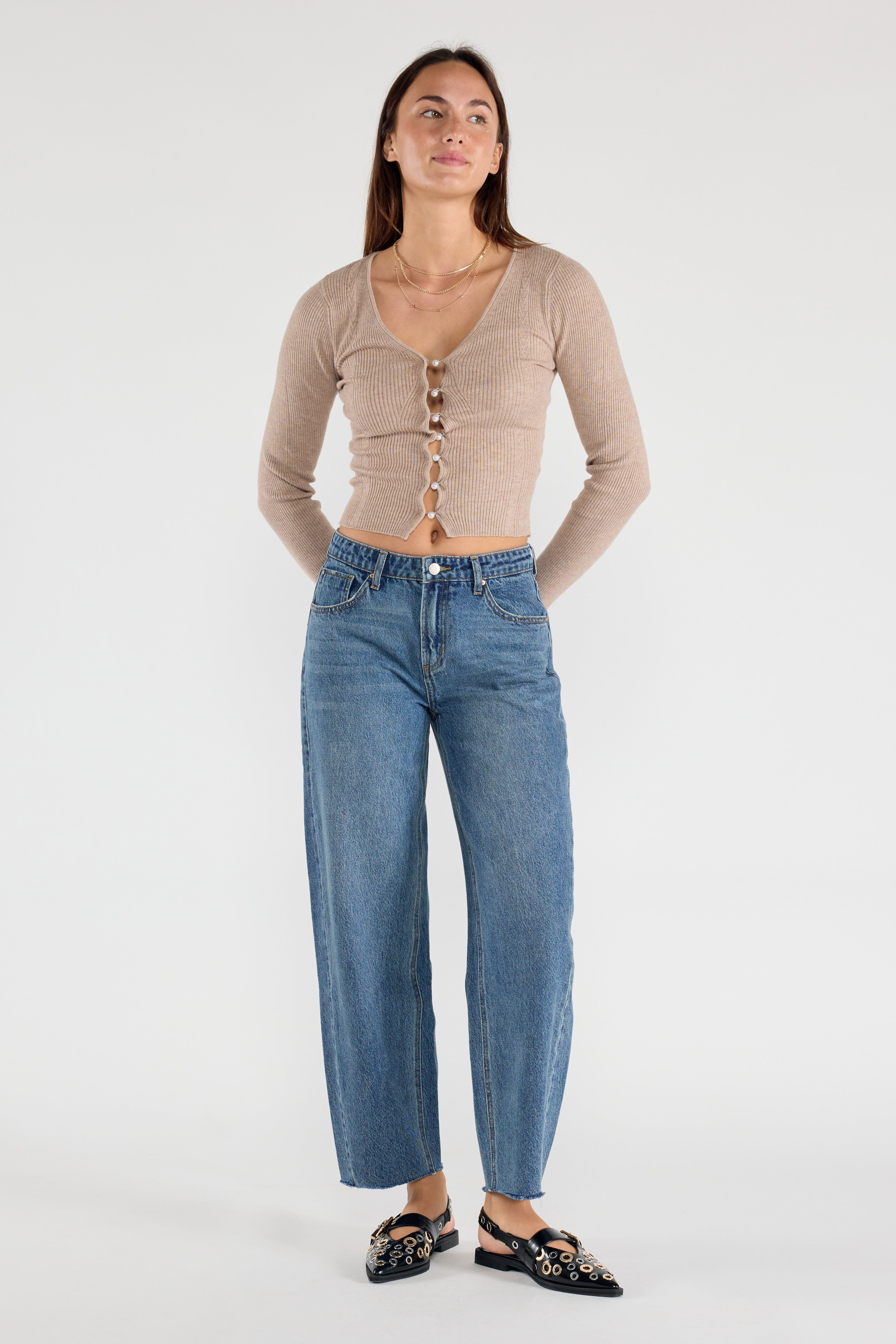 High Rise Straight Jeans 1