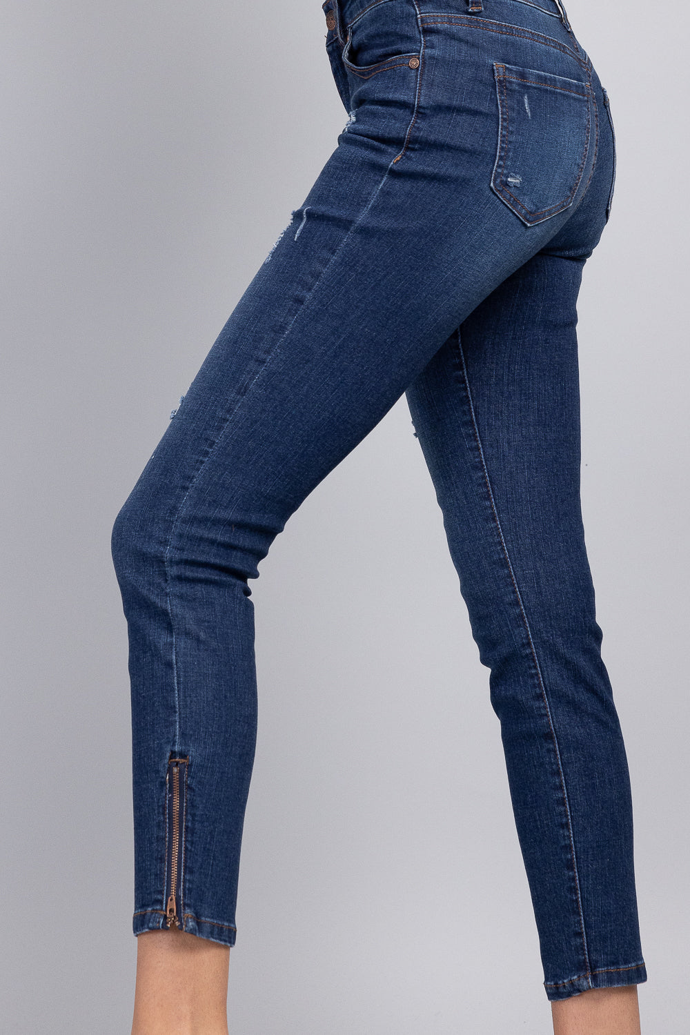 Womens Jeans High Waisted Zipper Jeans Shop Mid Rise Ankle Skinny