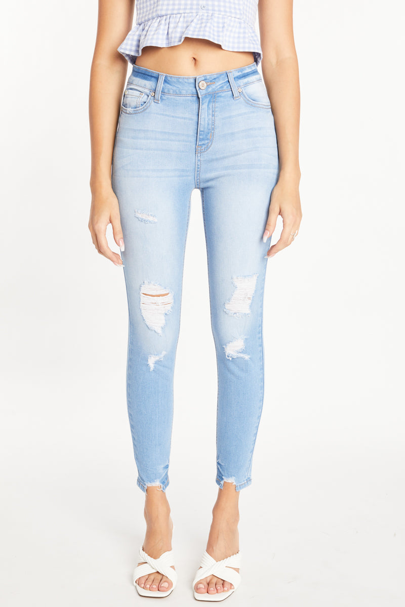 Shop High Rise Cropped Skinny Jeans with Pocket – Shop ENJEAN