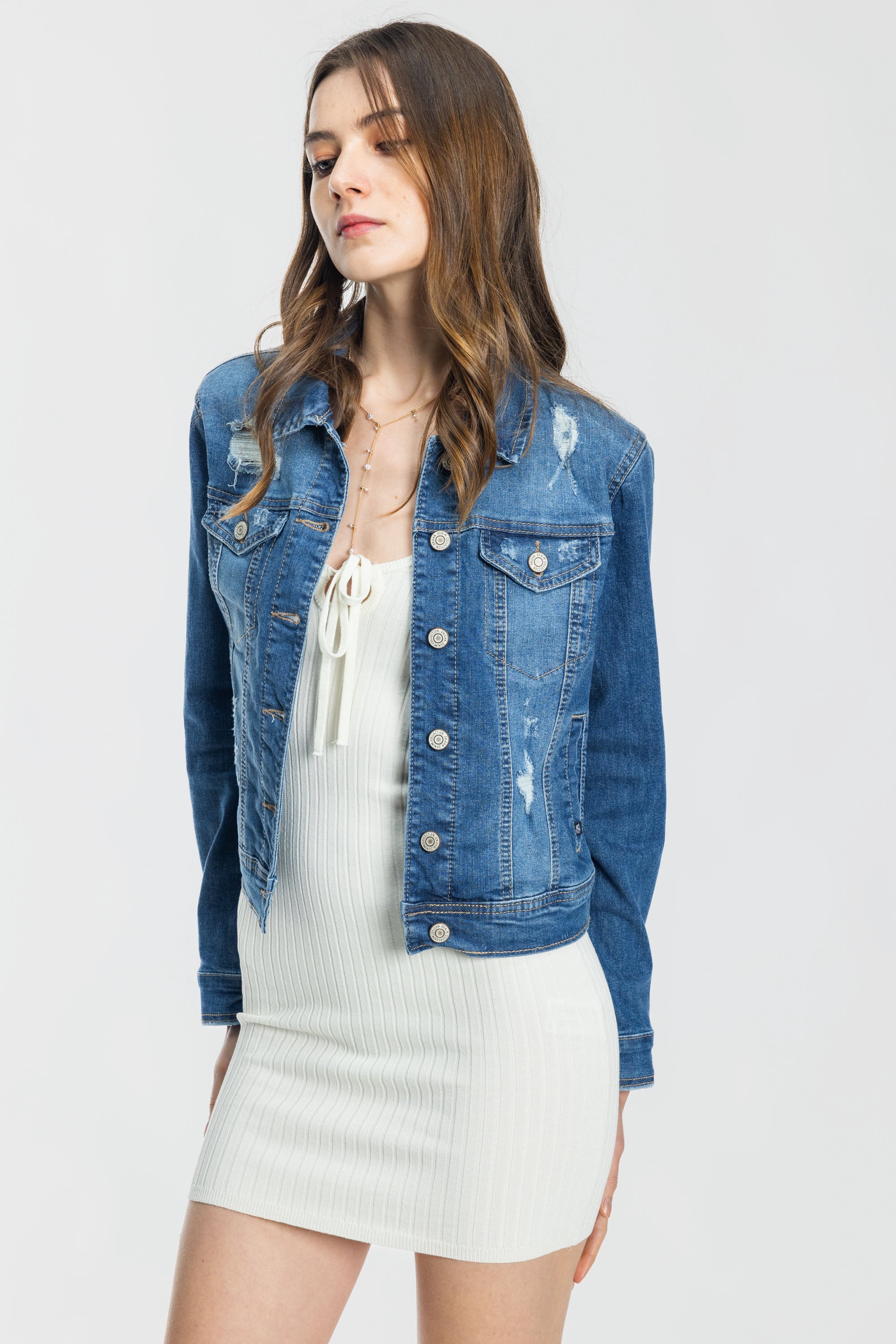 Shop Classic Destructed Denim Jacket – Shop ENJEAN