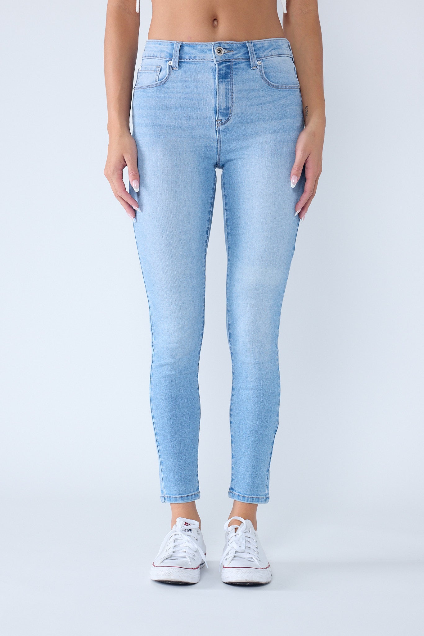 Puntada de 2 tonos con canesú trasero dividido Tobillo ajustado