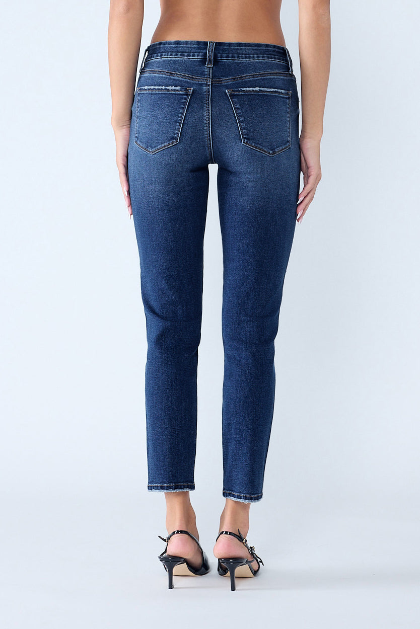 High Rise Stone Wash Classic Skinny Jeans