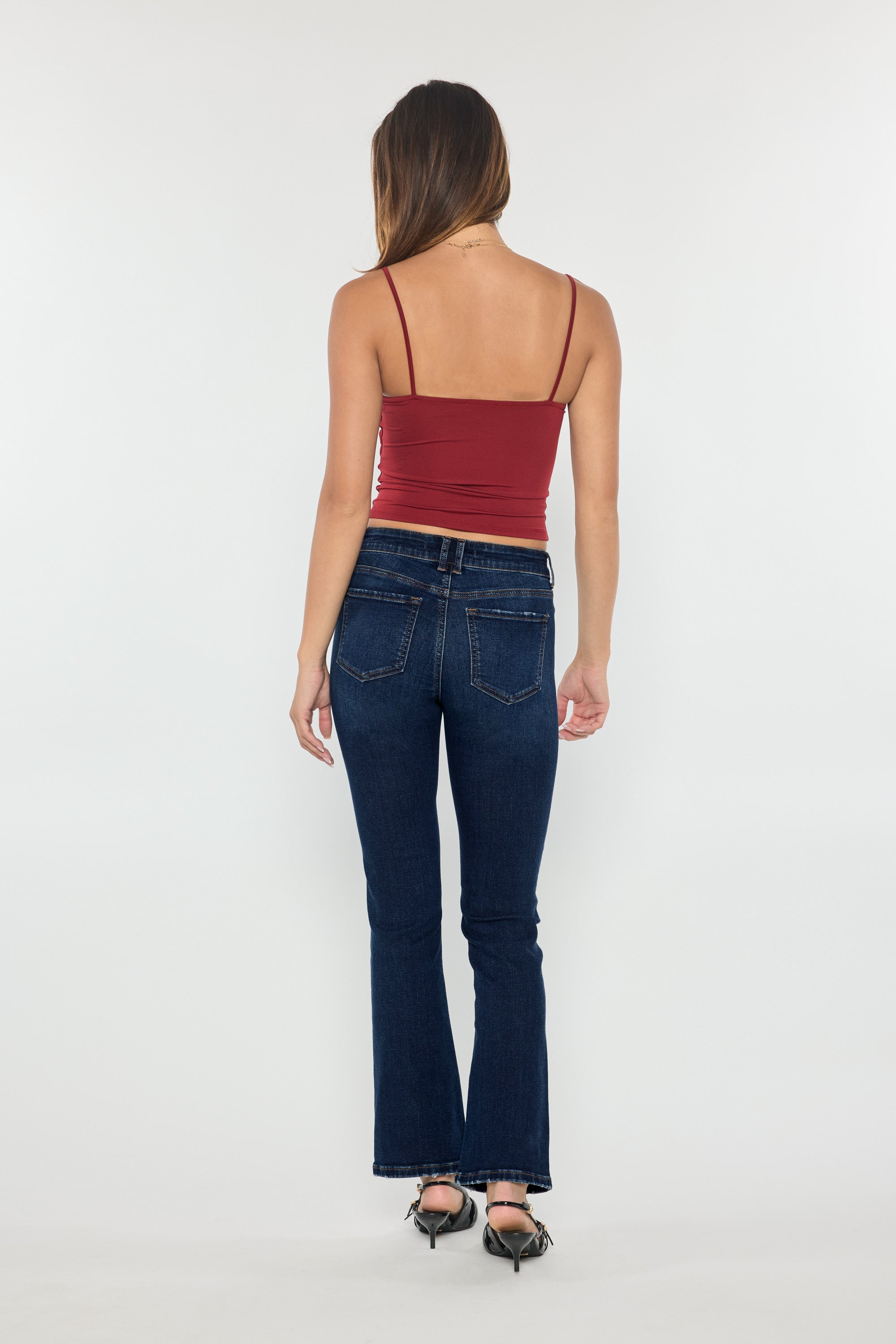 High Rise Slim Bootcut Jeans