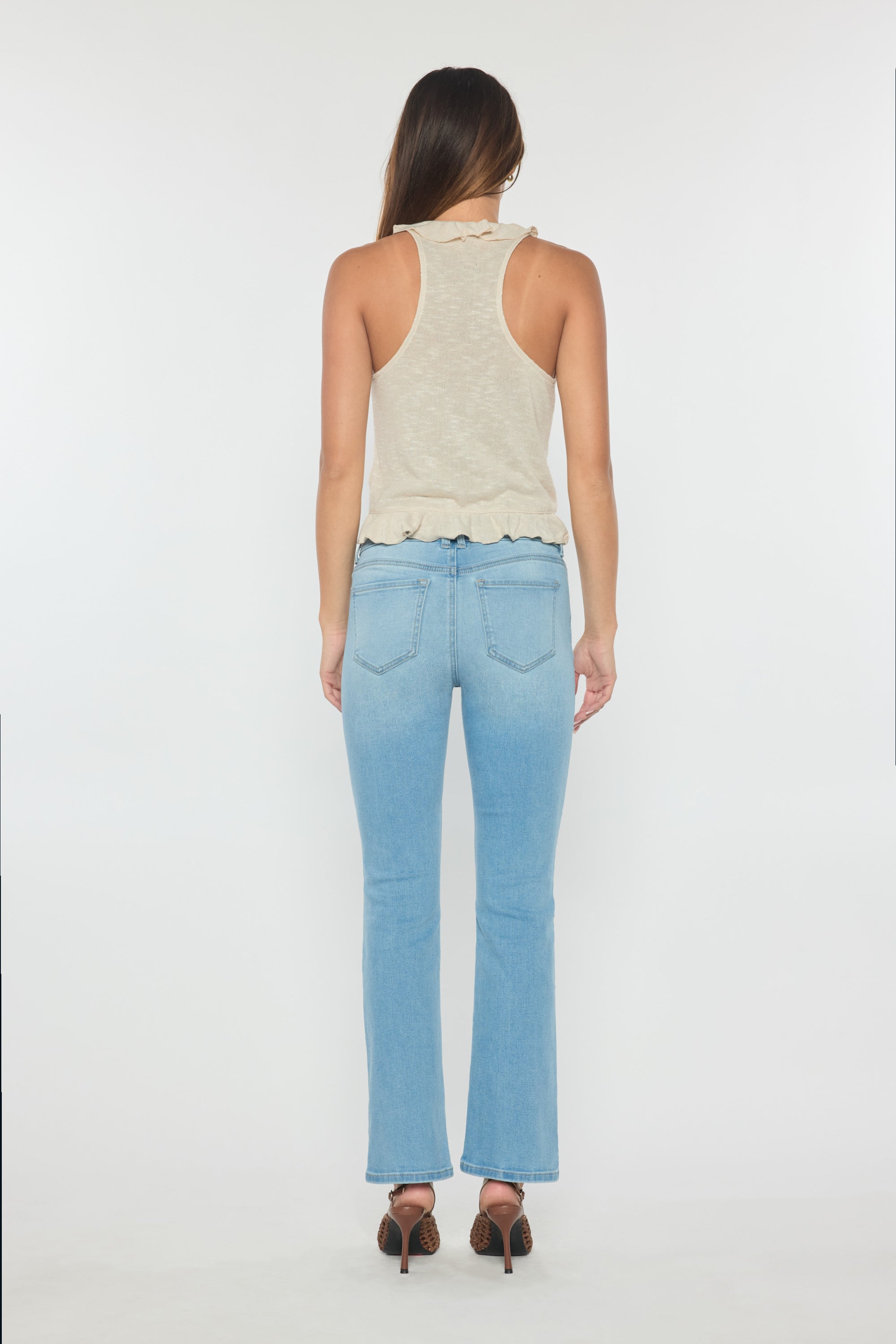 High Rise Slim Bootcut Jeans