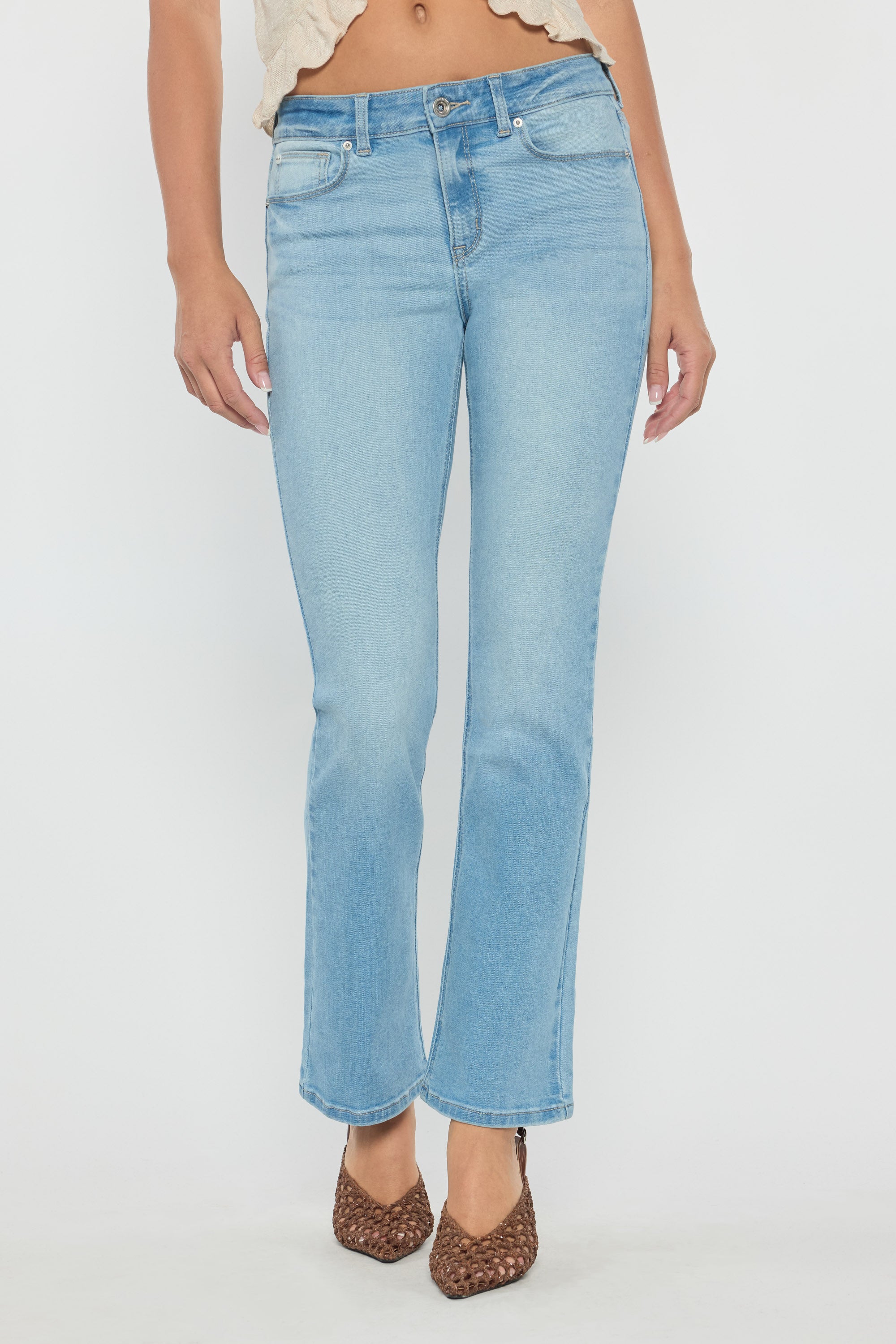 High Rise Slim Bootcut Jeans