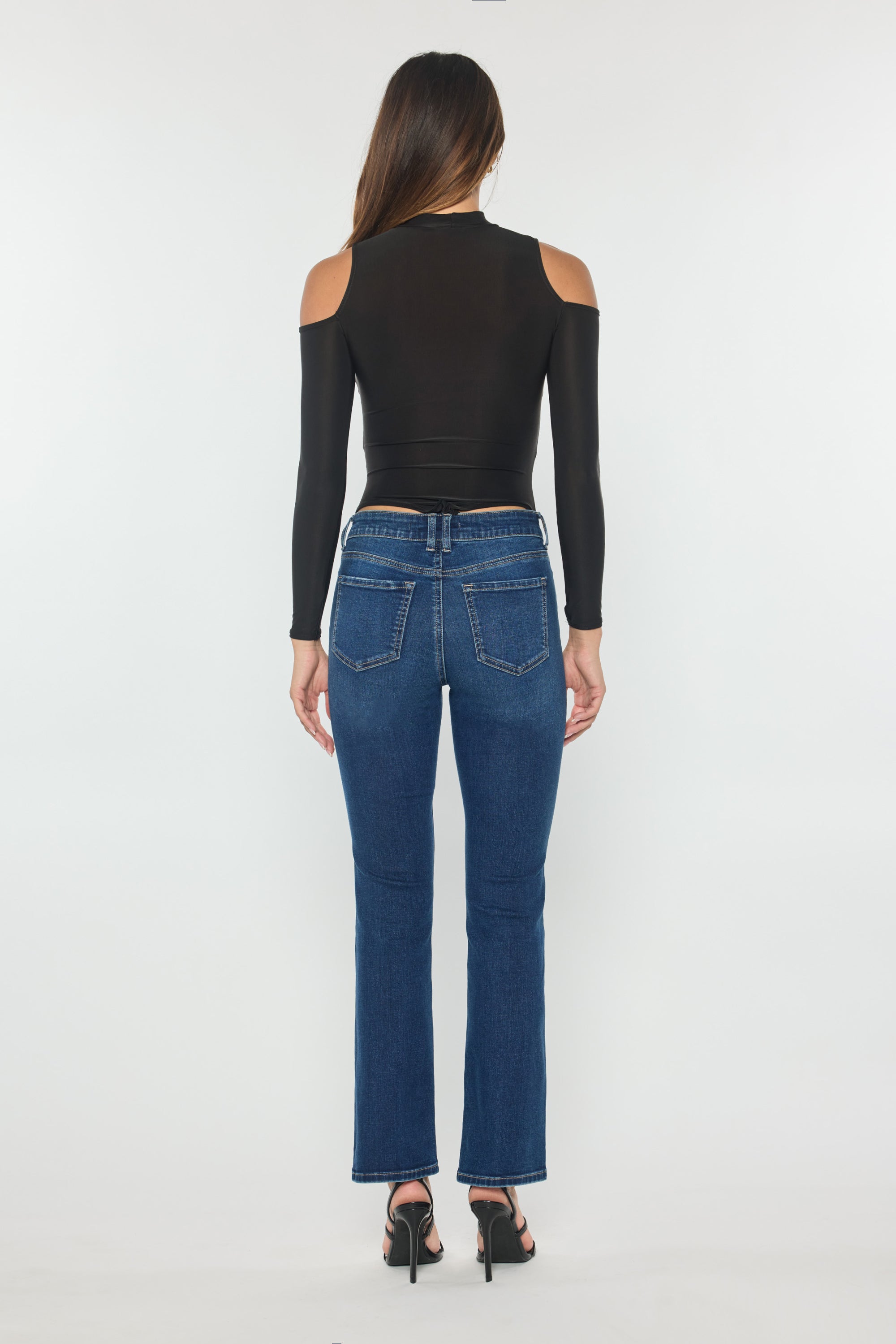 High Rise Slim Bootcut Jeans