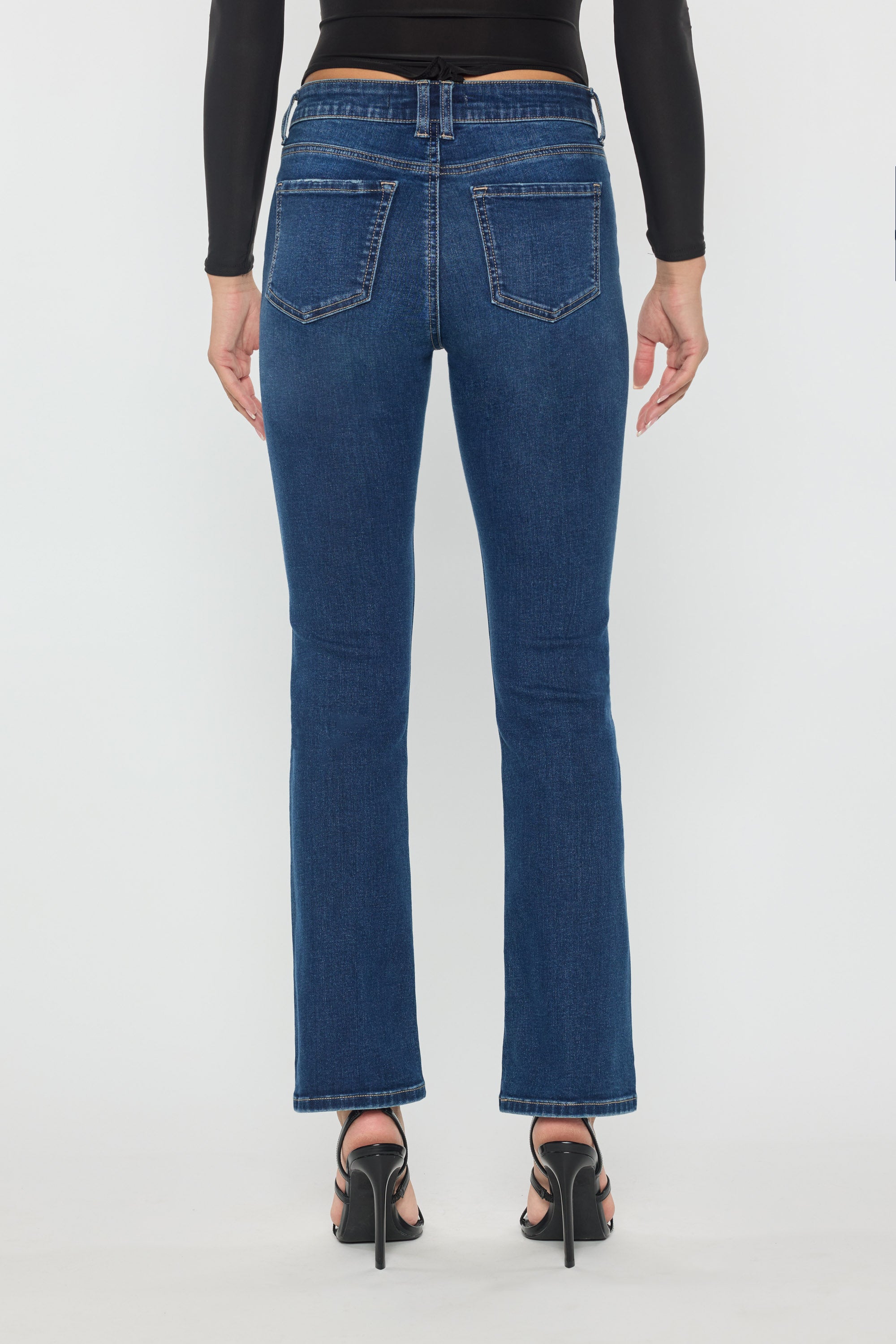 High Rise Slim Bootcut Jeans