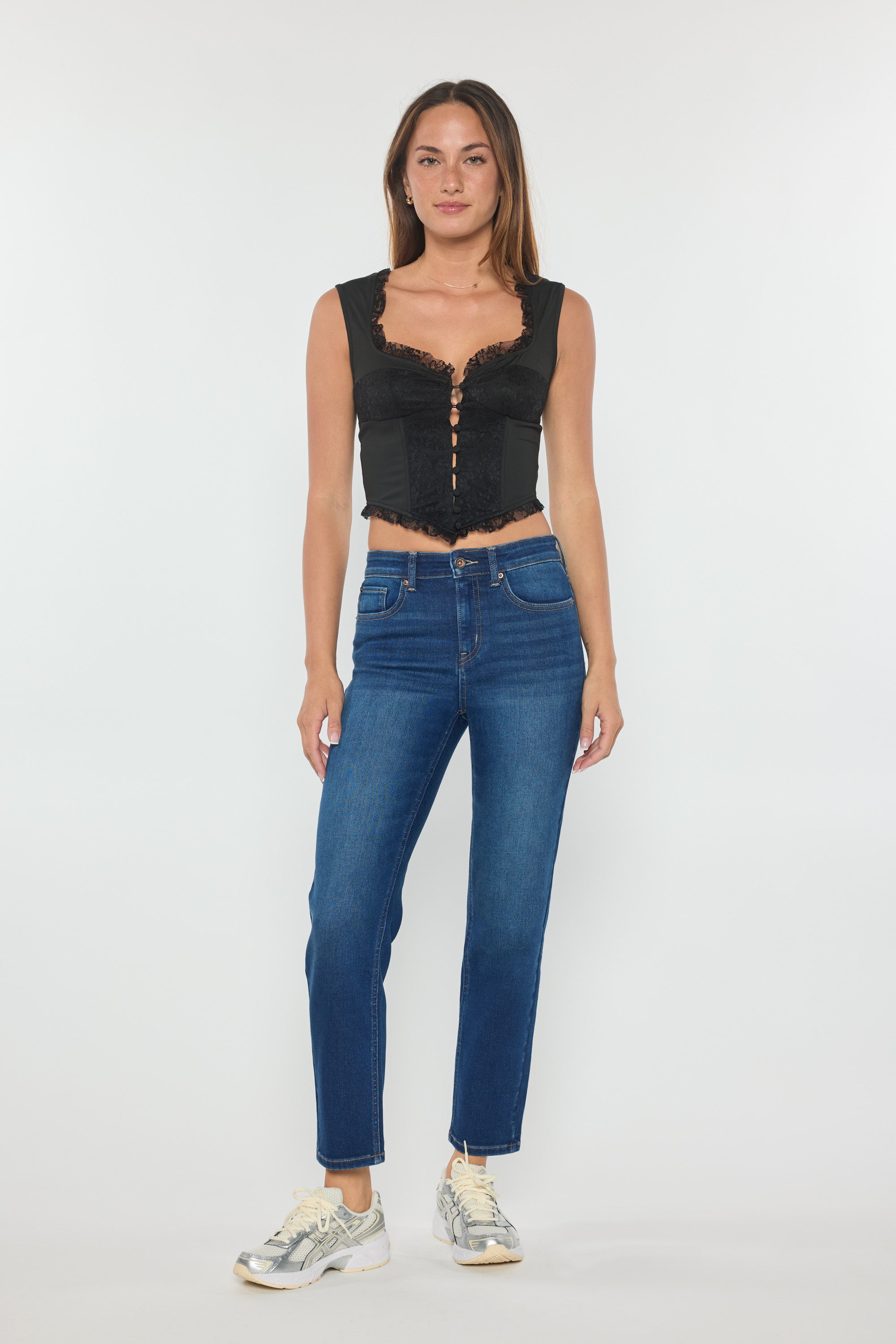 High Rise Straight Jeans