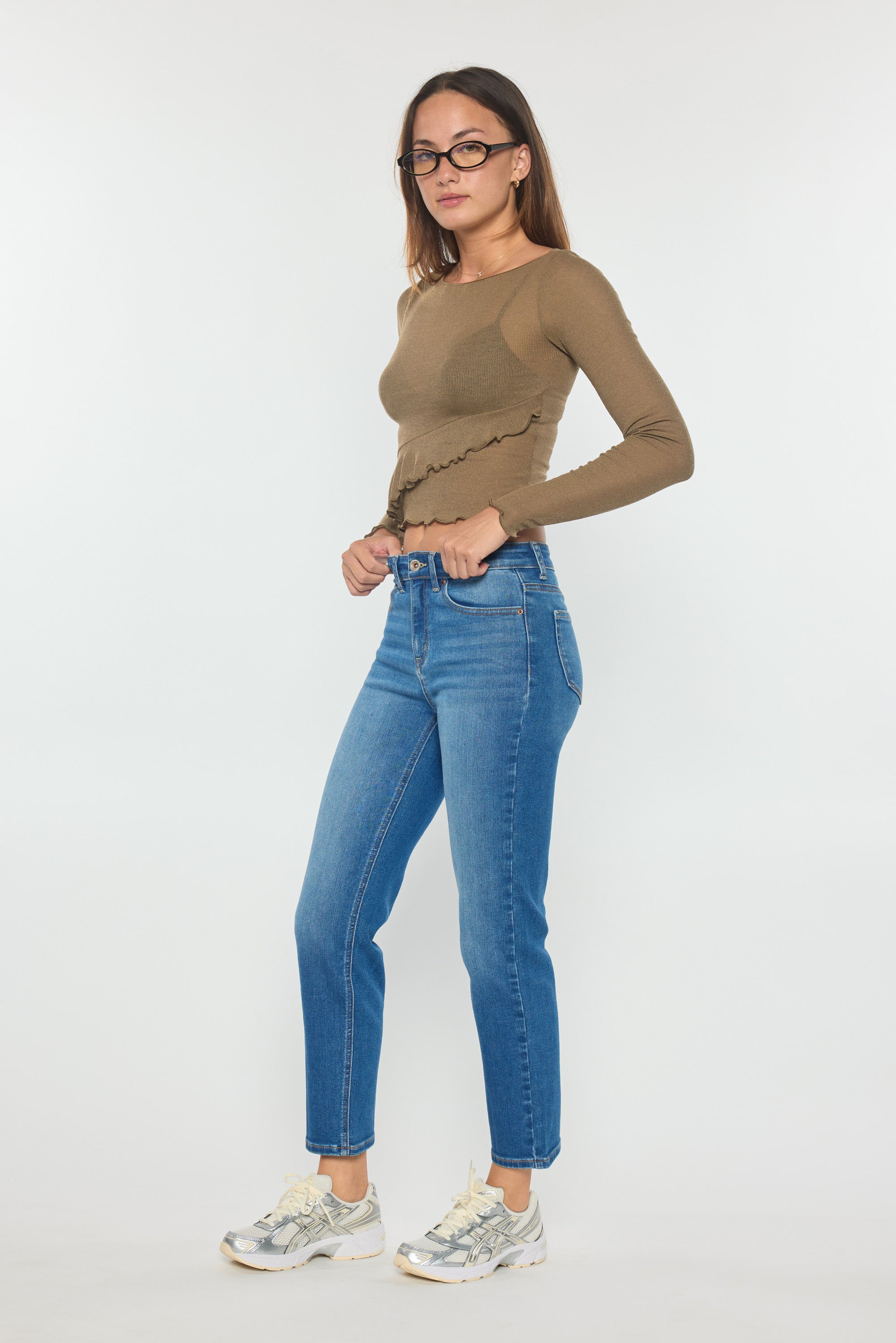 High Rise Straight Jeans