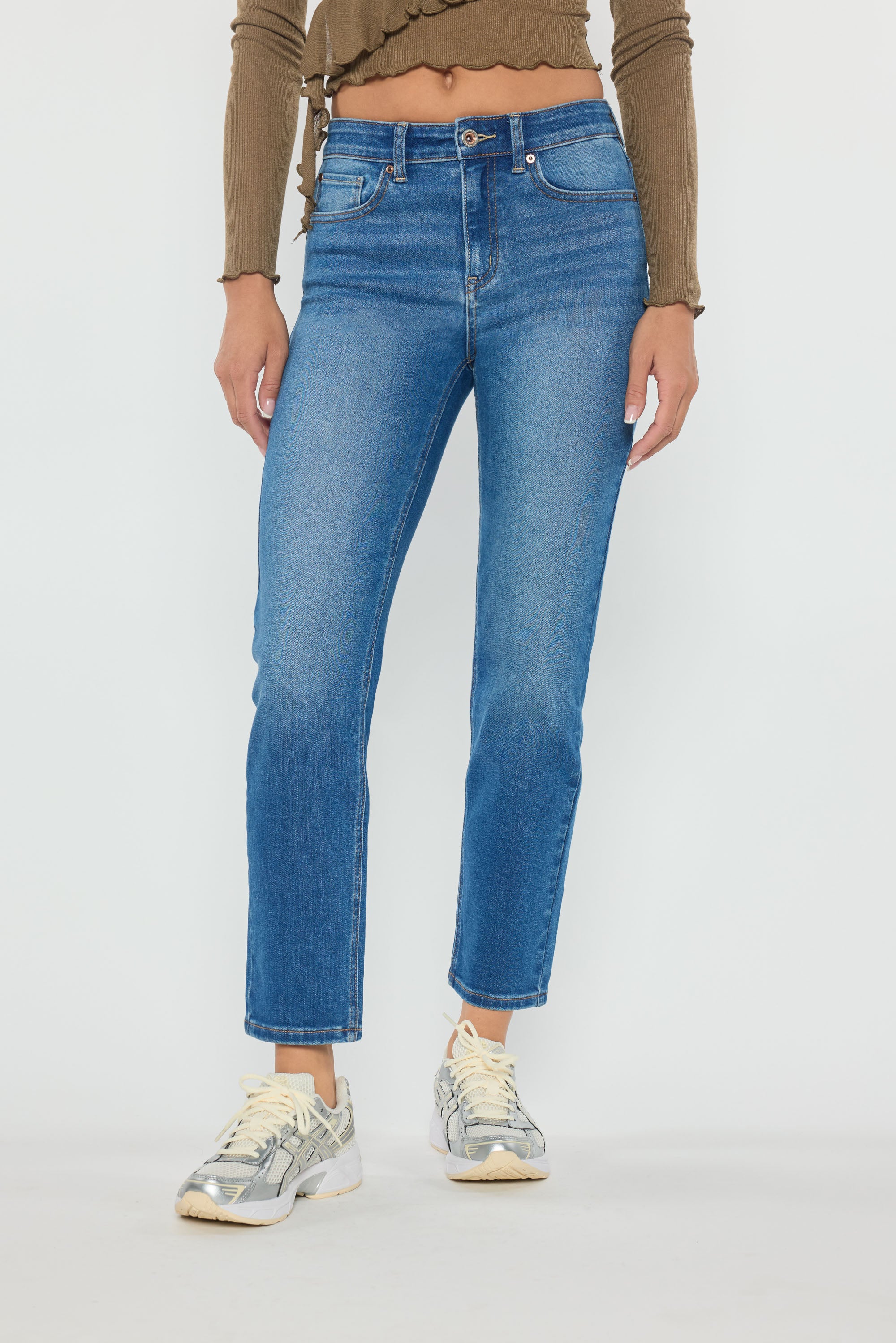 High Rise Straight Jeans