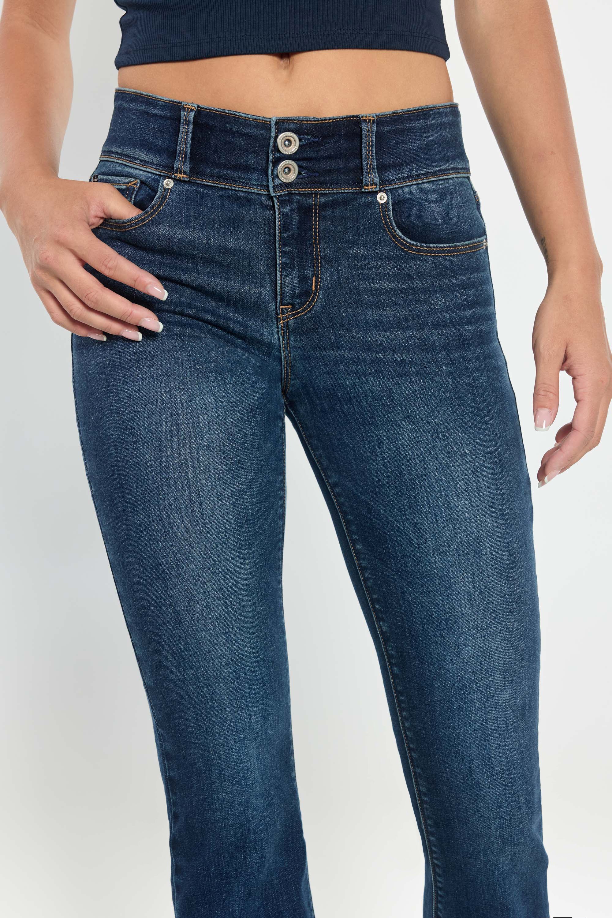 High Rise Two Button Bootcut