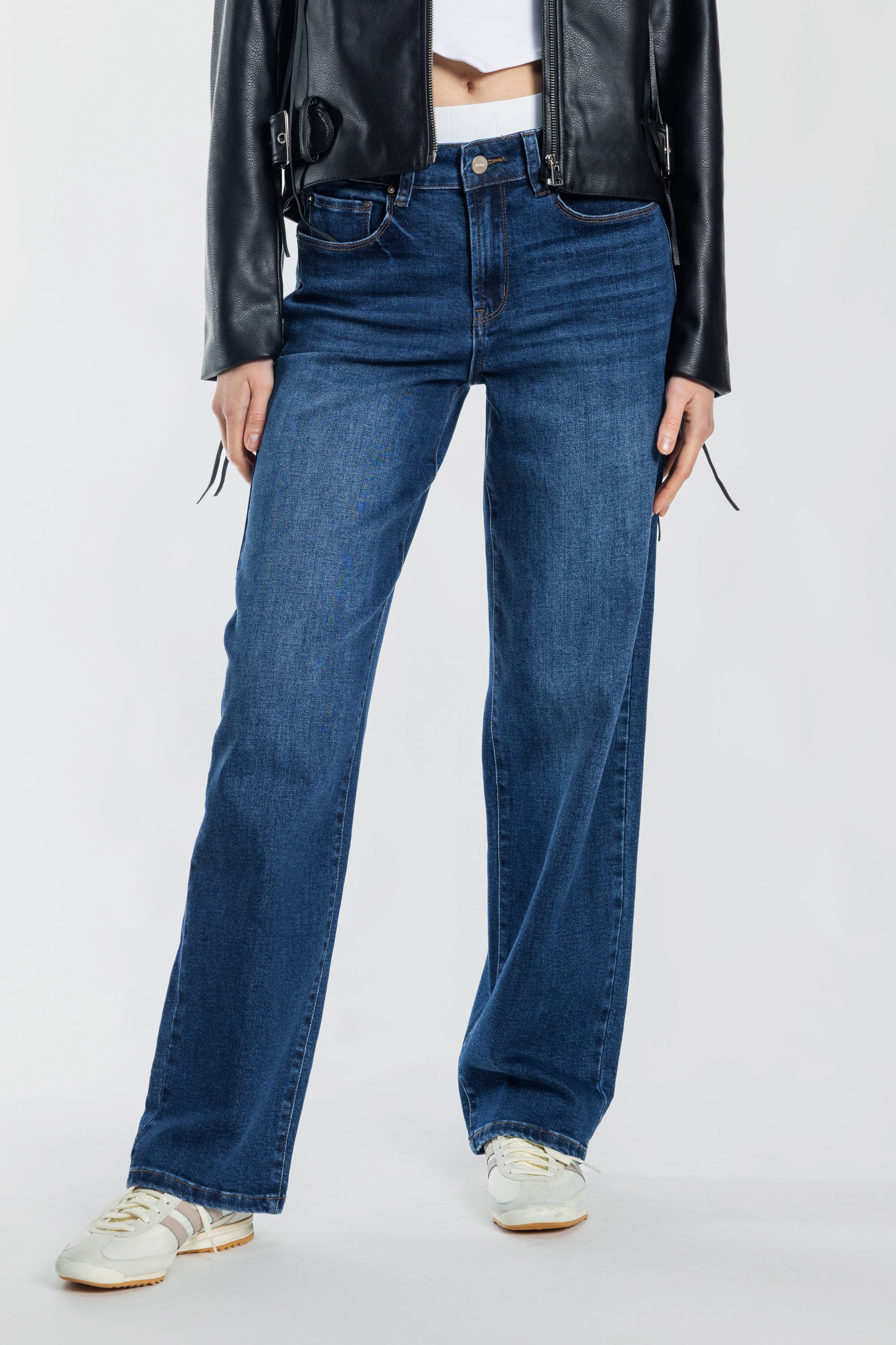 Mid Waist Loose Straight