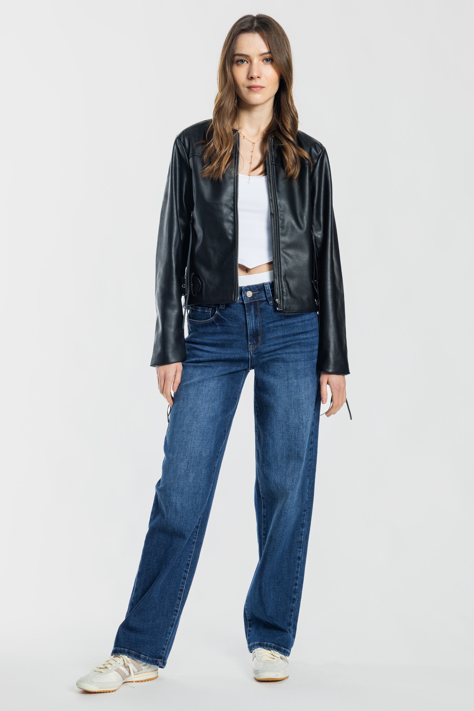 Mid Waist Loose Straight