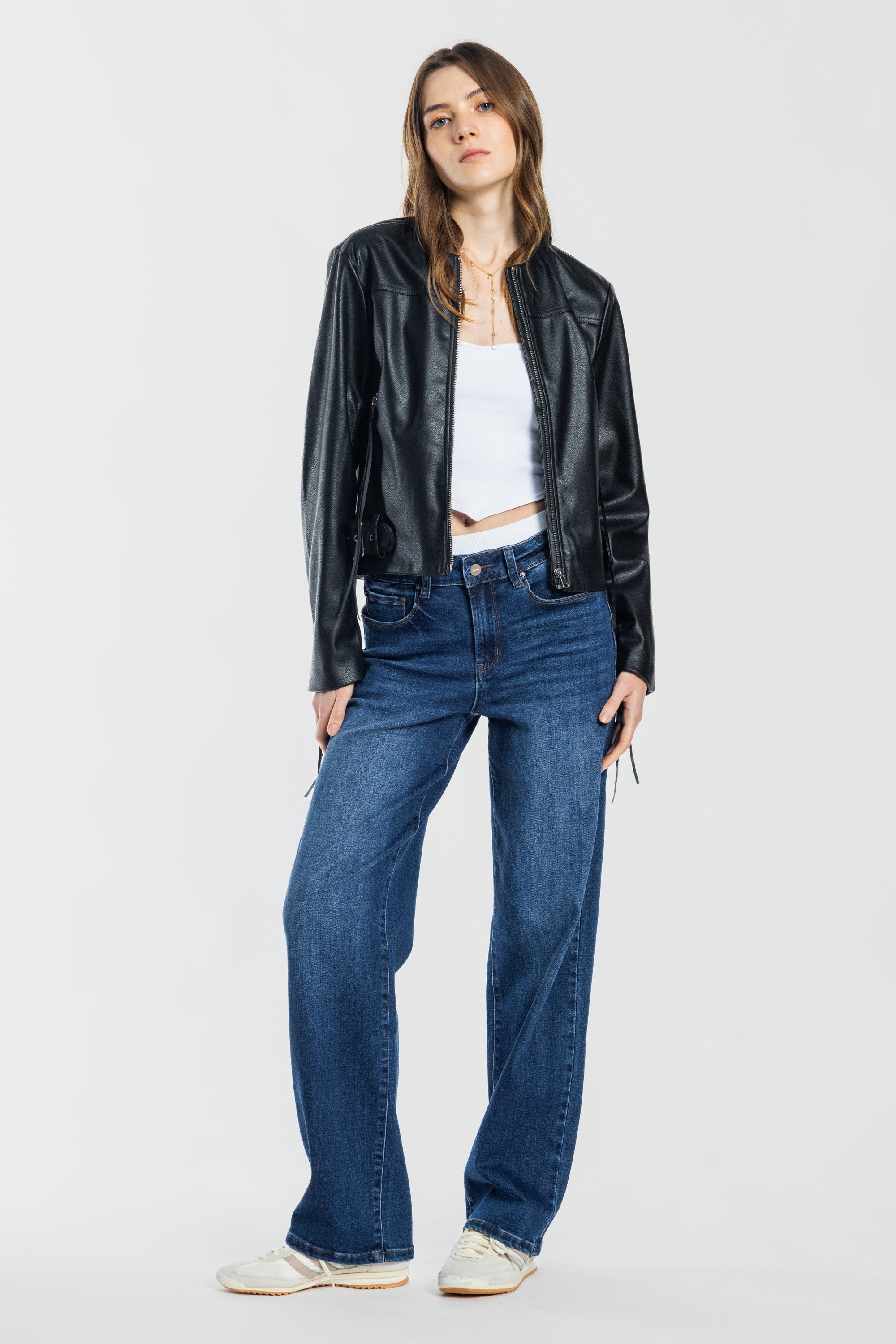 Mid Waist Loose Straight