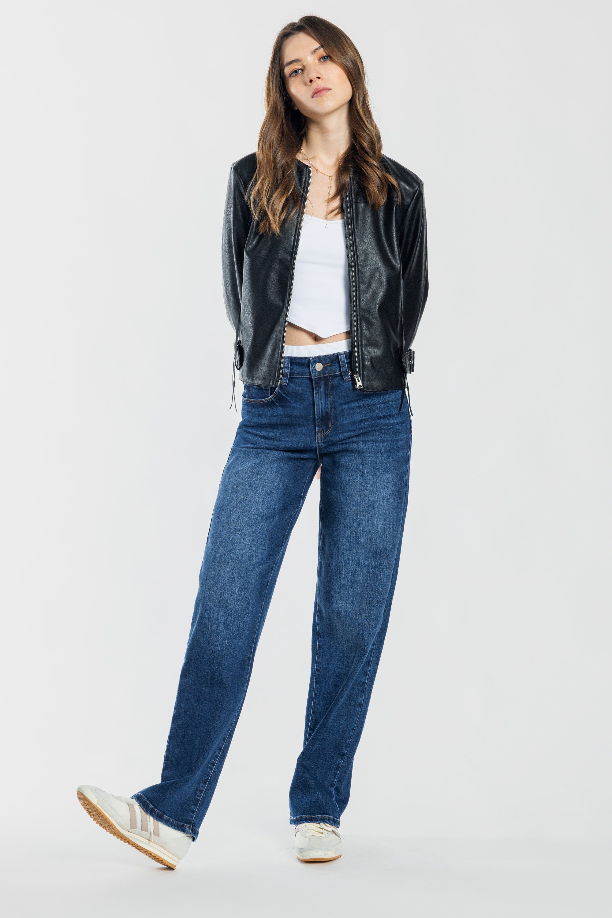 Mid Waist Loose Straight