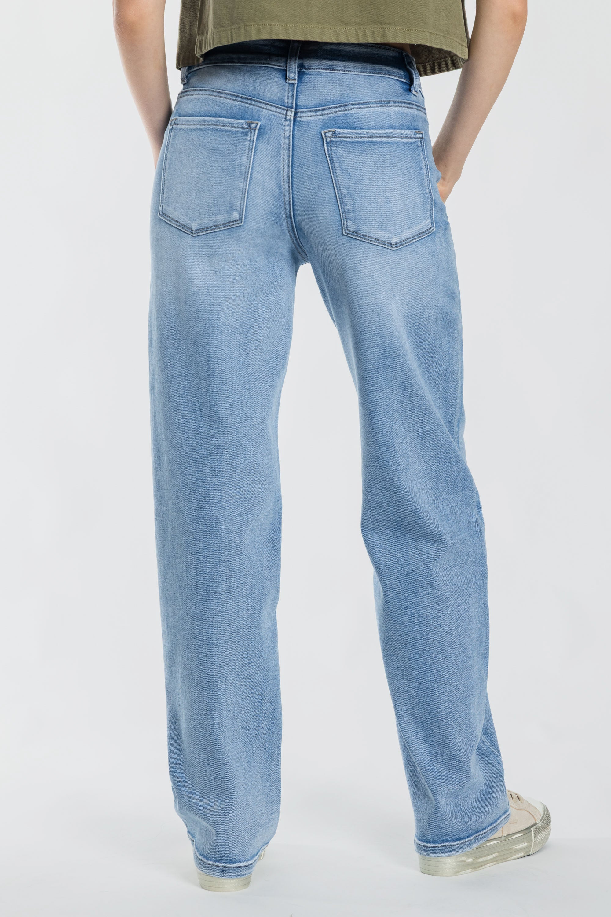 Mid Waist Loose Straight