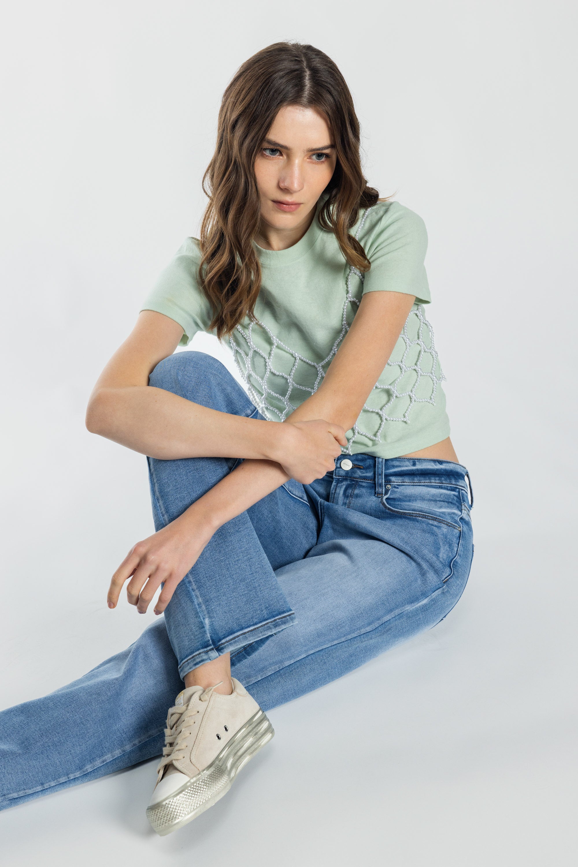 Mid Waist Loose Straight