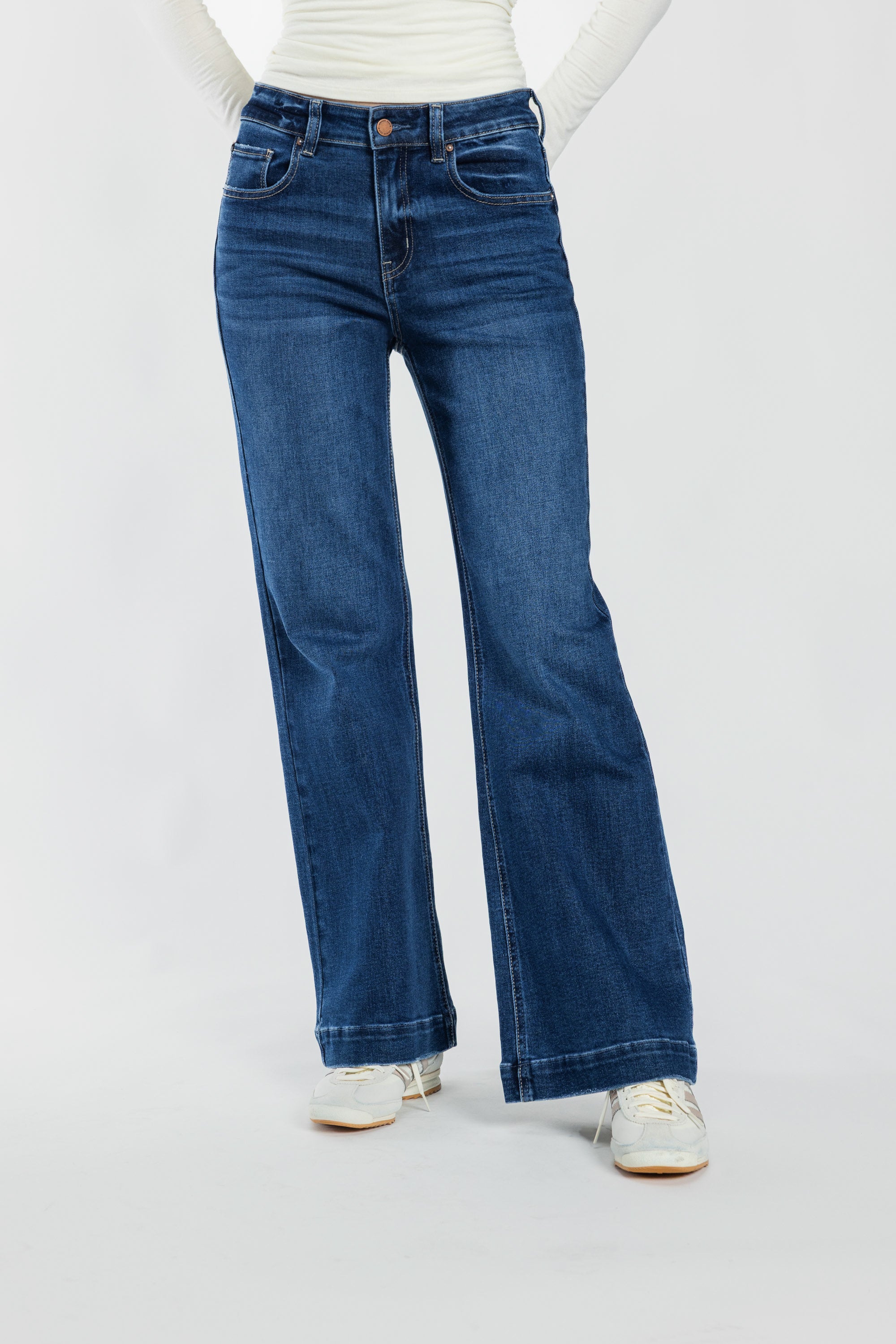 Puntada de 2 tonos con canesú trasero dividido Tobillo ajustado