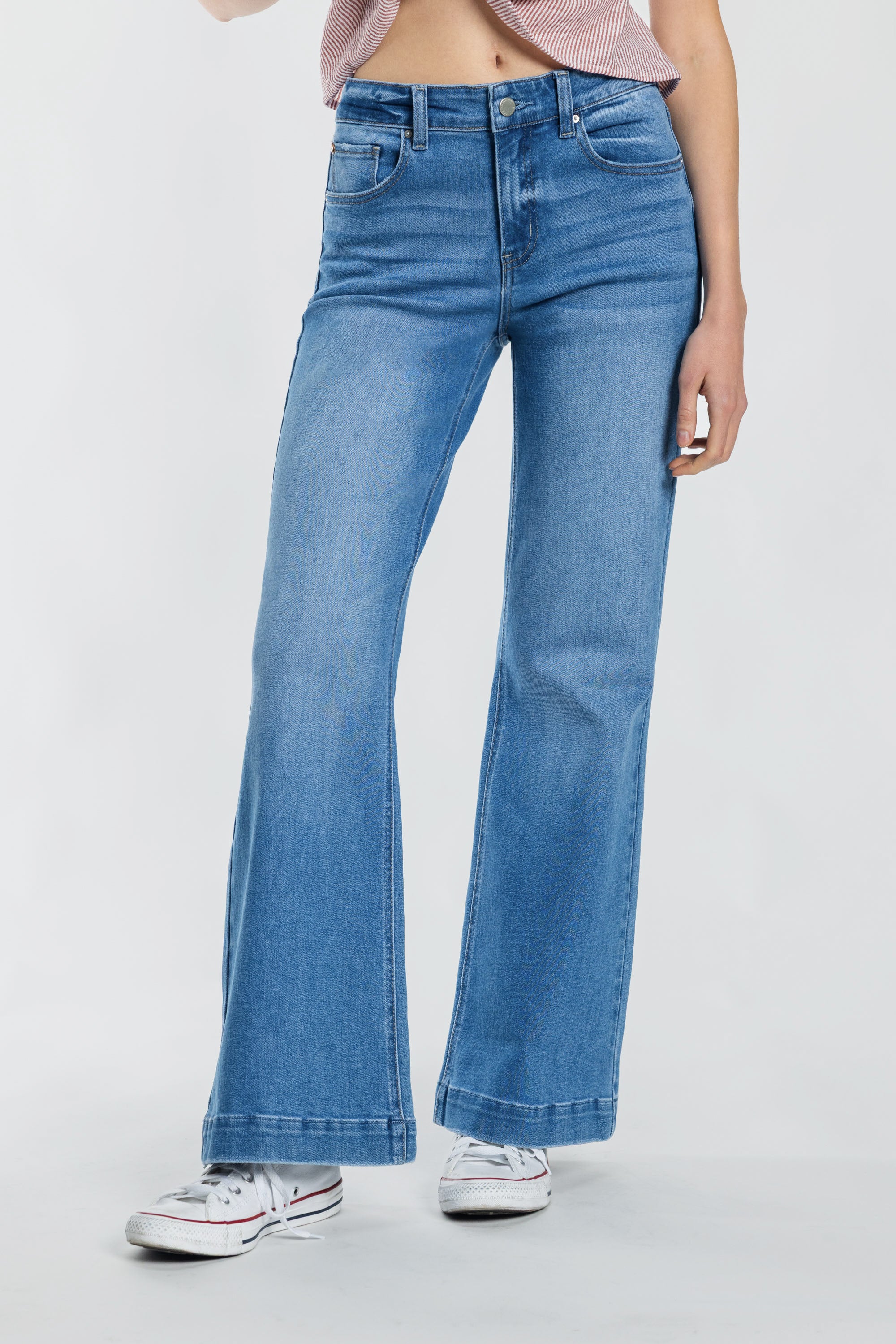 Puntada de 2 tonos con canesú trasero dividido Tobillo ajustado