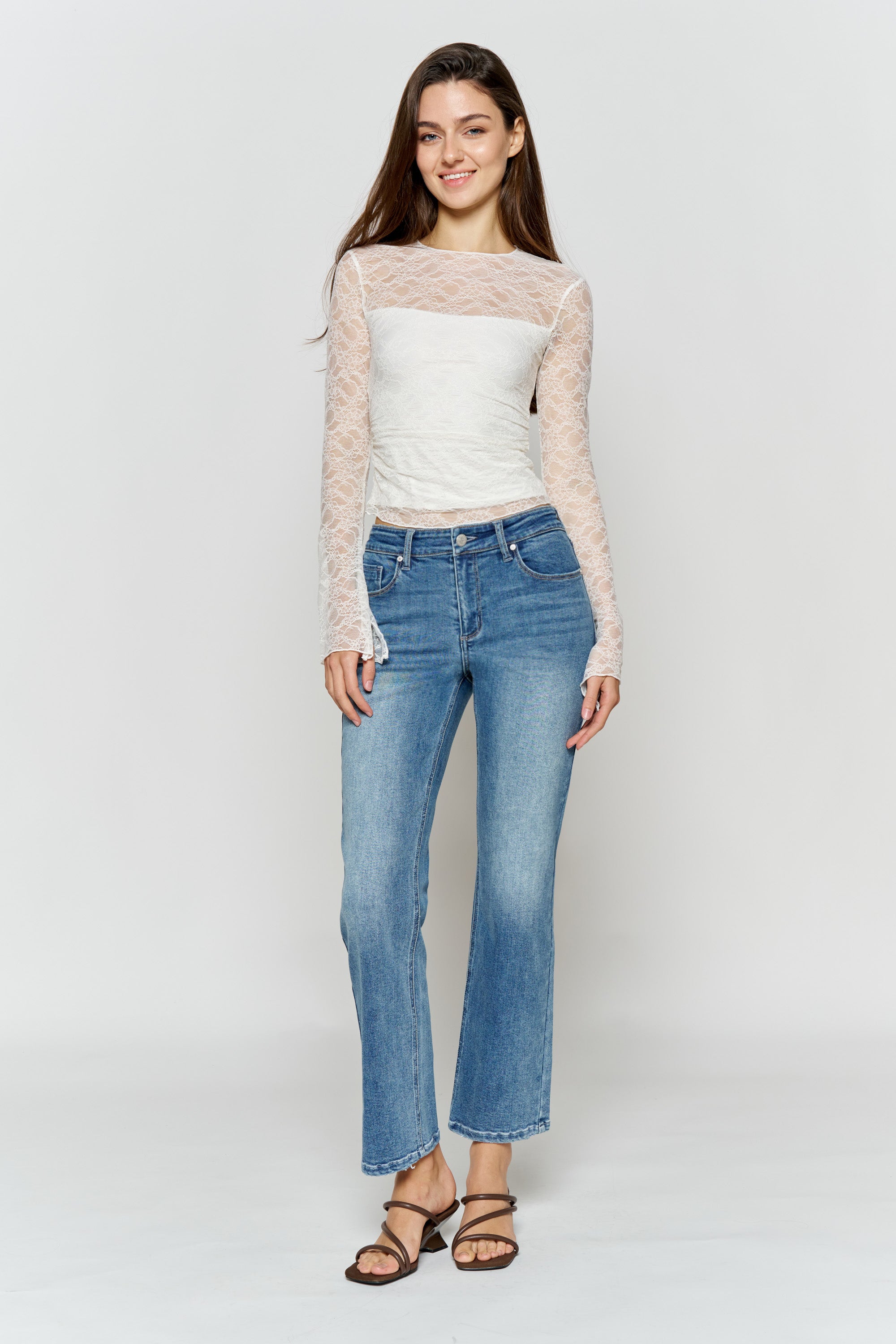 High Rise Straight Jeans