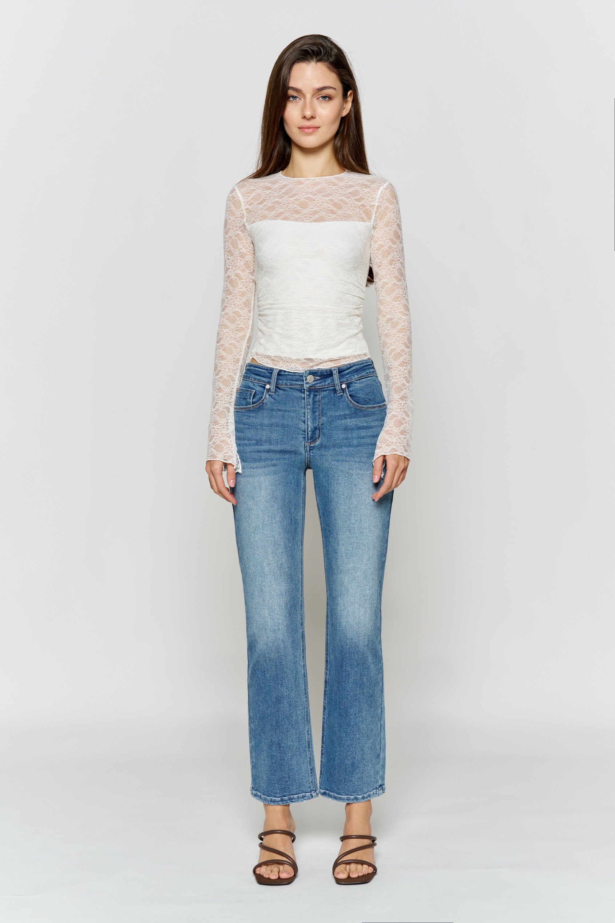 High Rise Straight Jeans