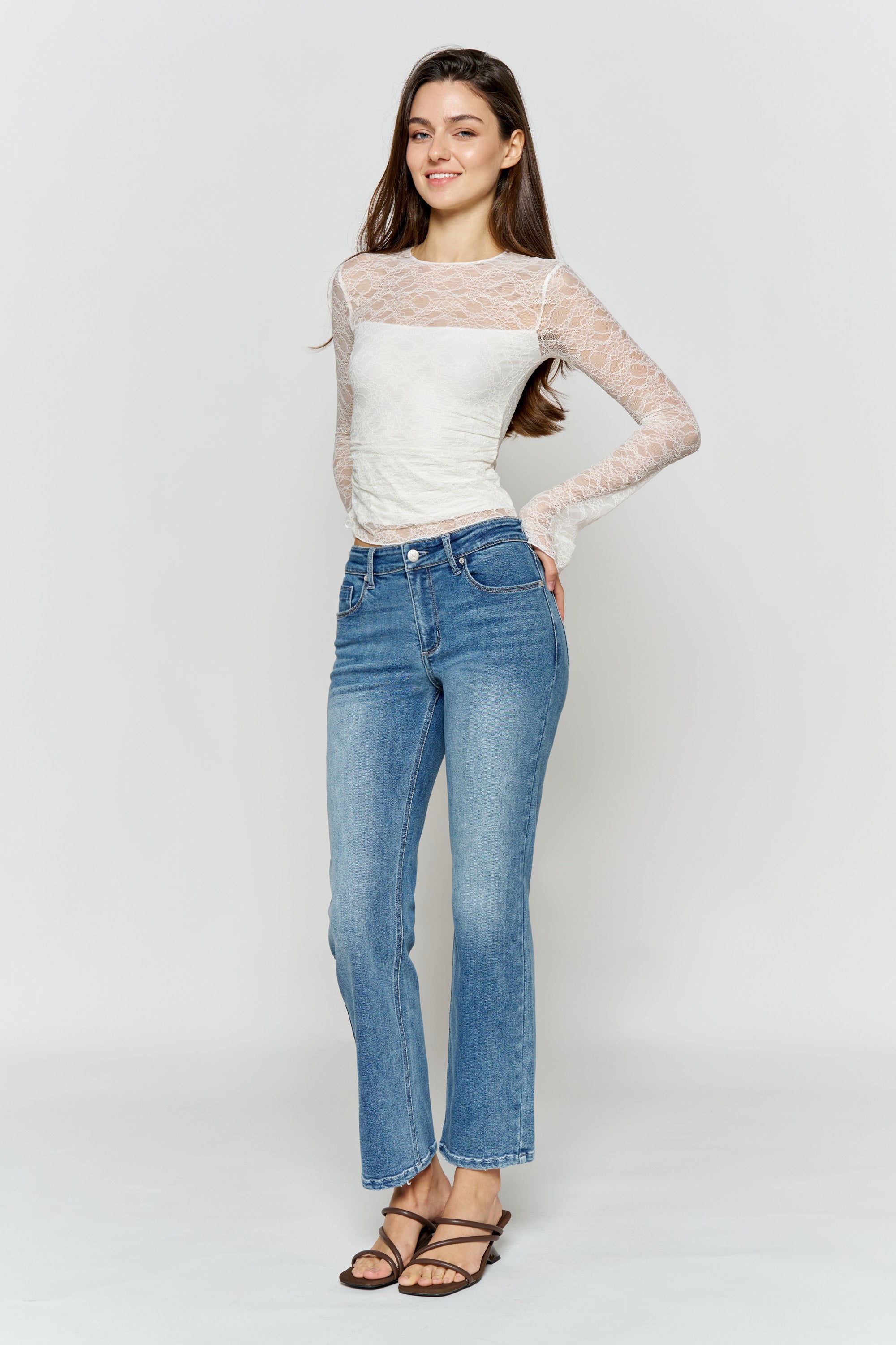 High Rise Straight Jeans