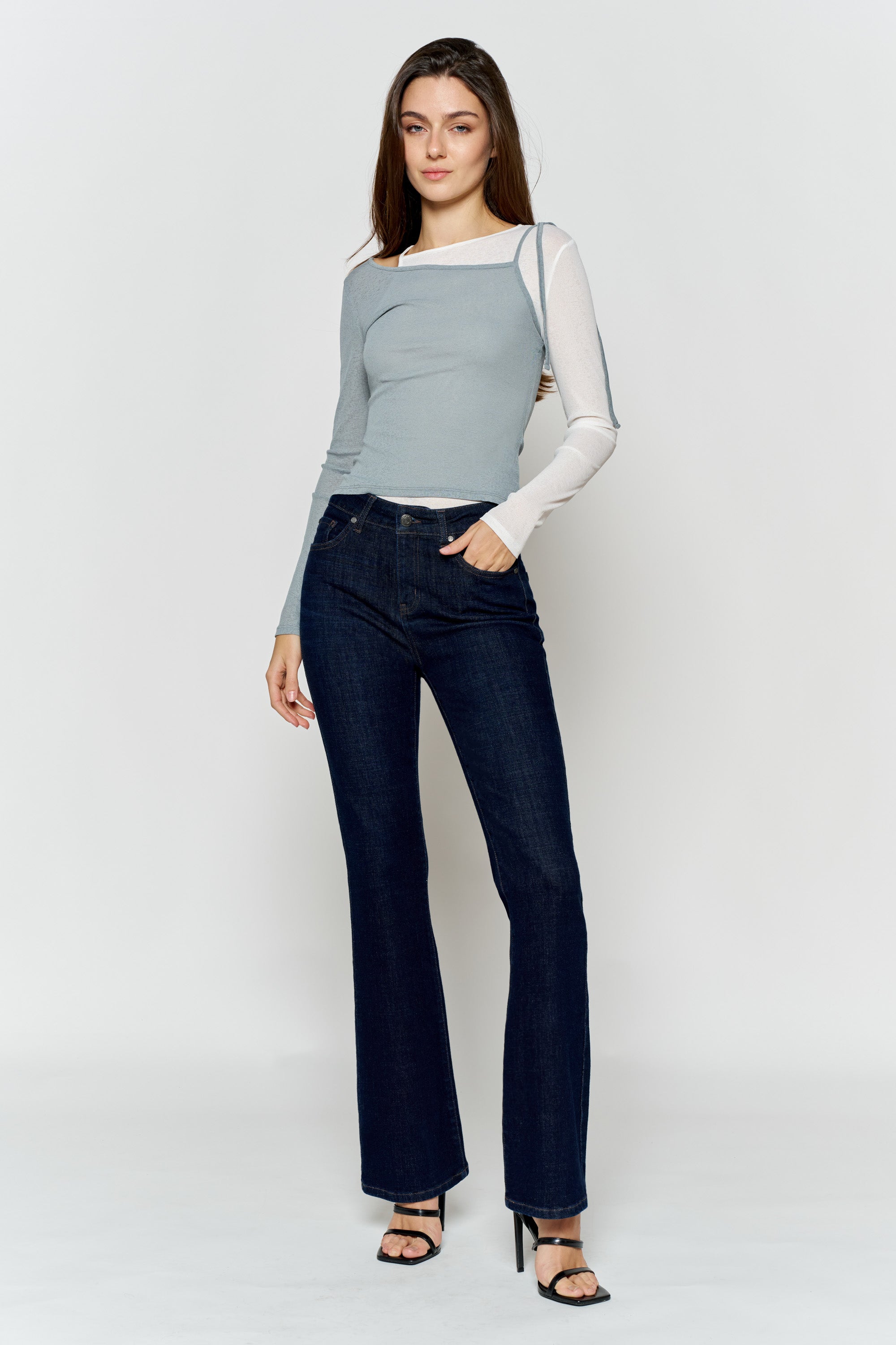 High Rise Bootcut Jeans