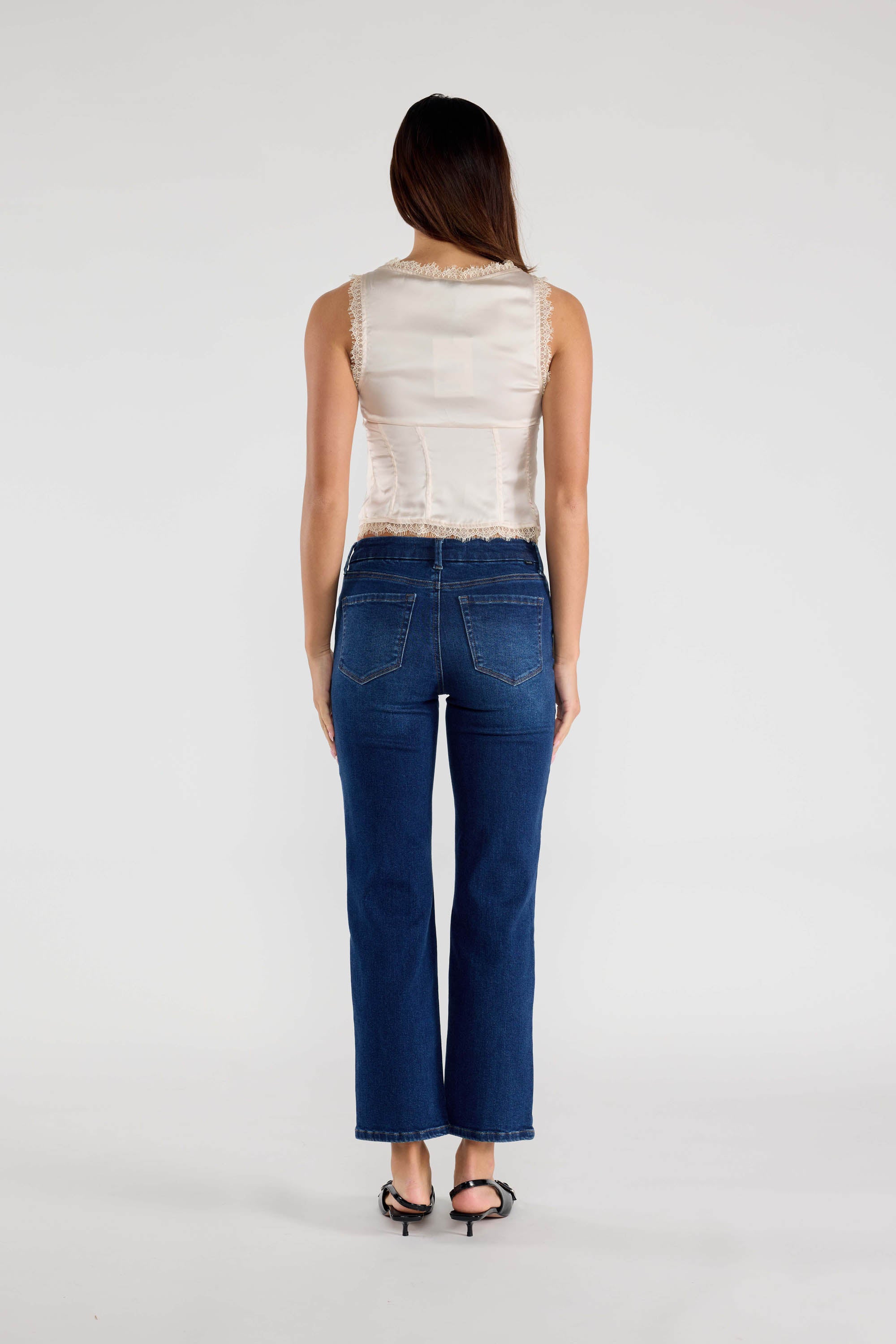 Mid Rise Classic Straight Jeans