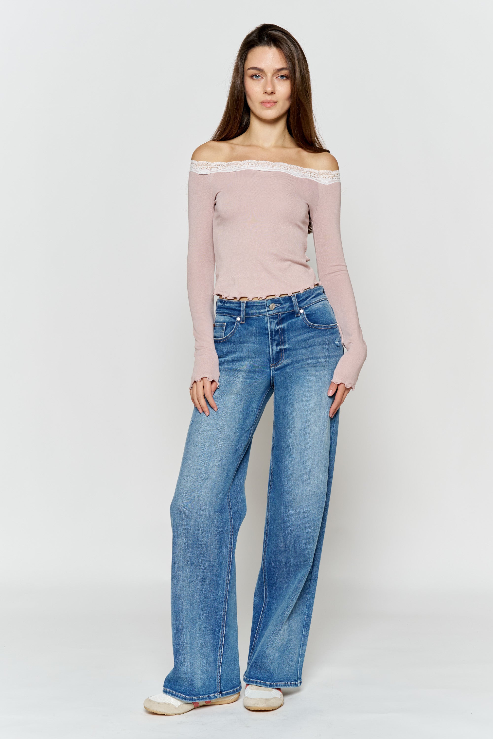 HIgh  Rise Wide Leg Jeans