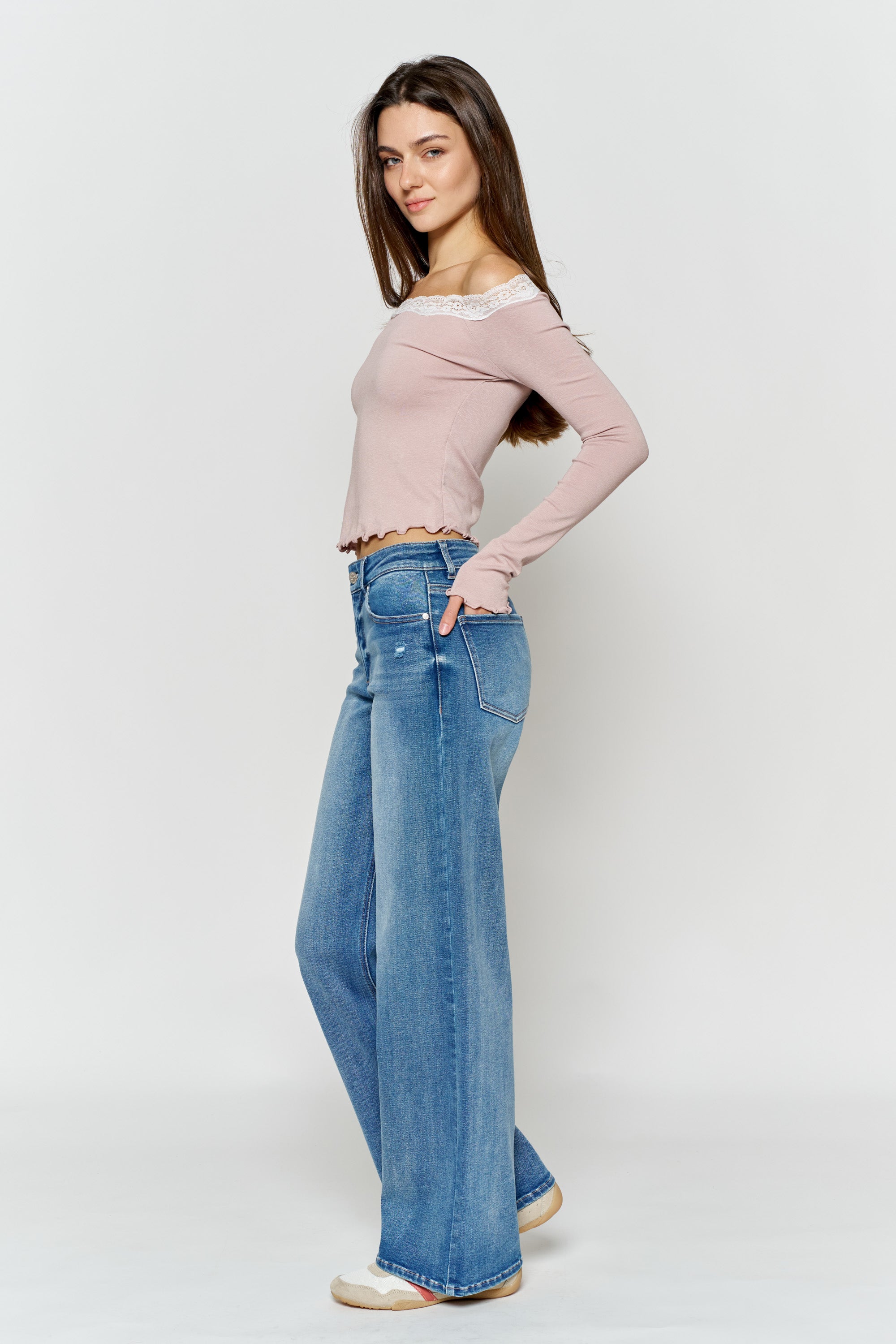 HIgh  Rise Wide Leg Jeans
