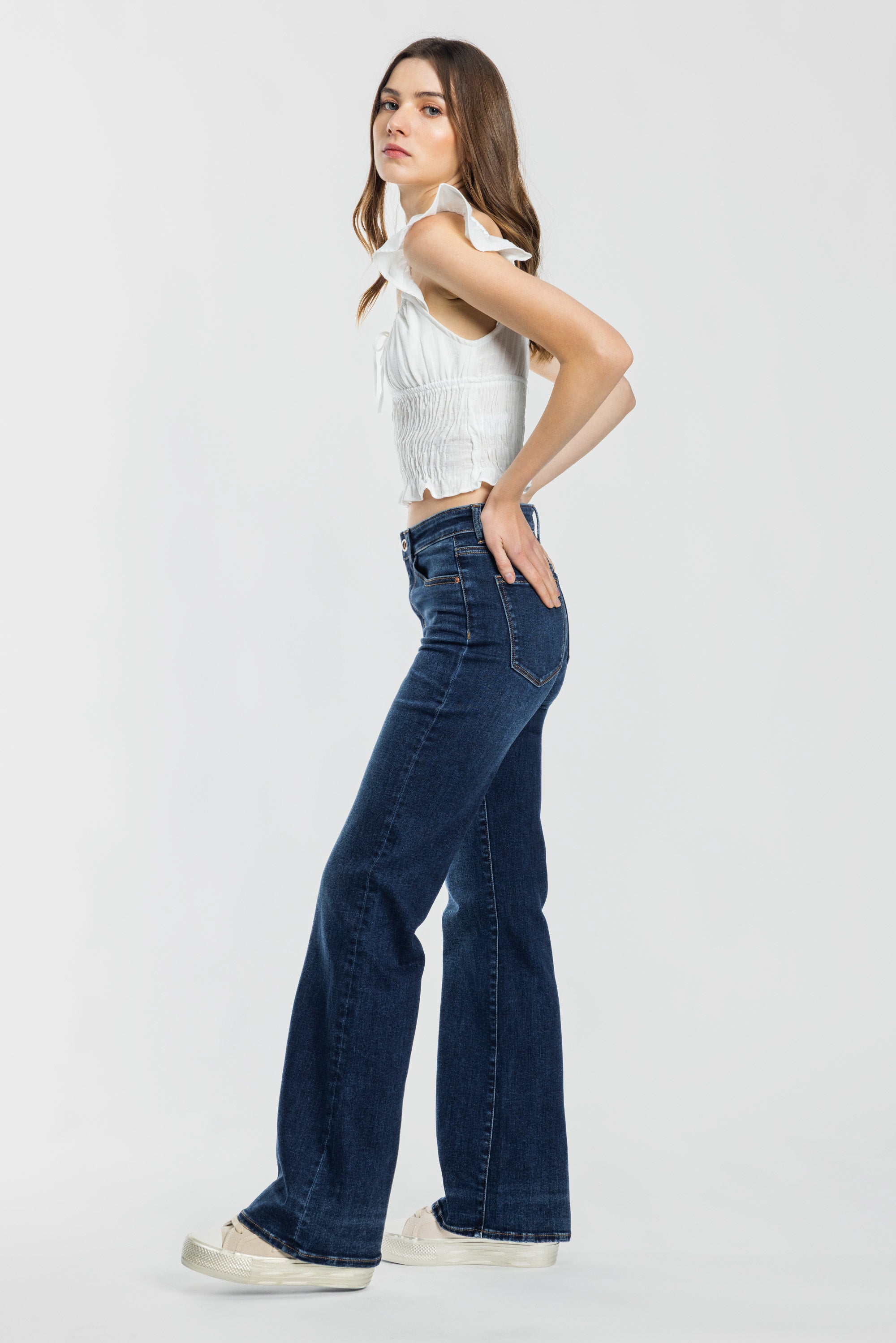 High Rise Slim Wide with 3D Resin Whisker