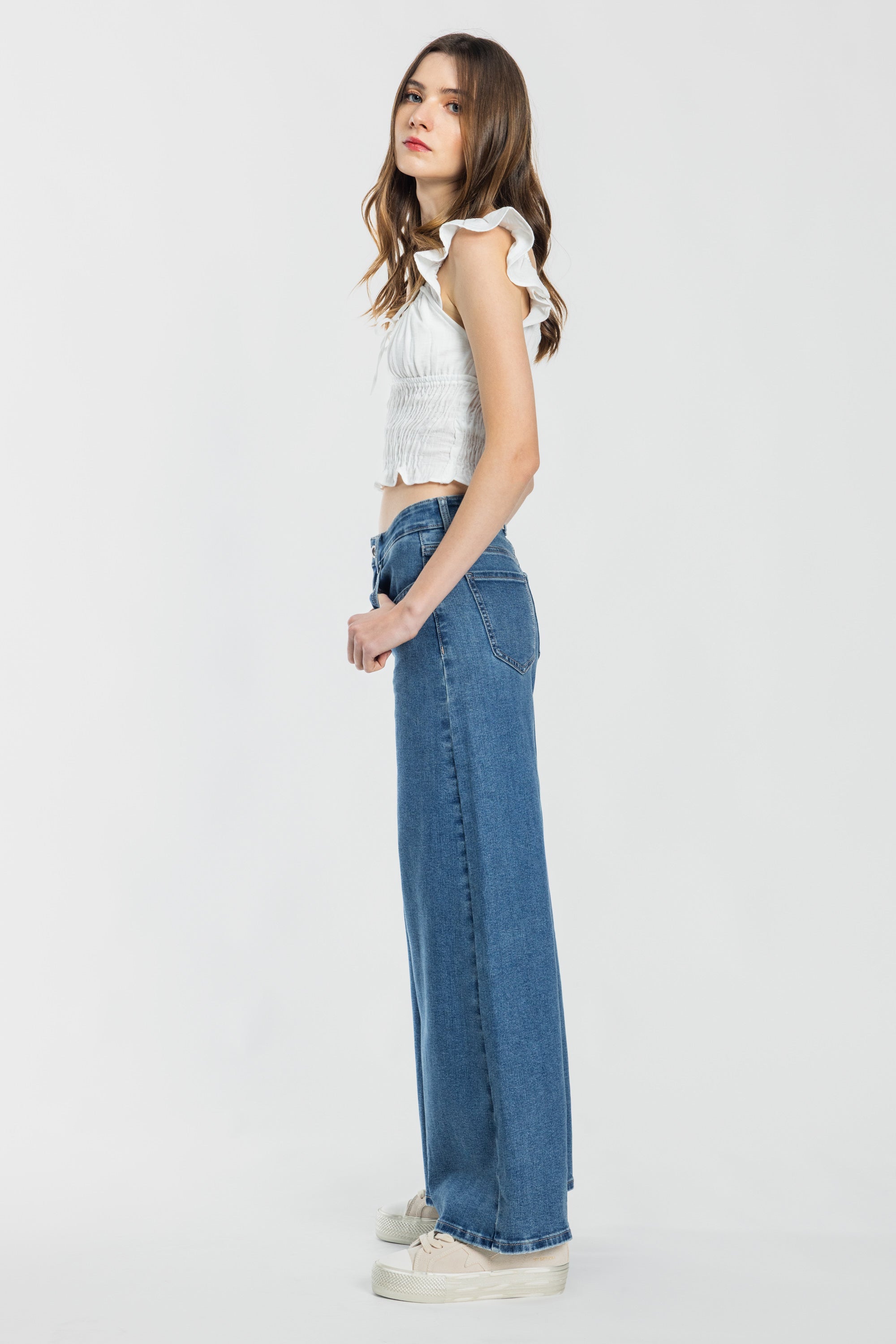 High Rise Super Wide Leg Jeans