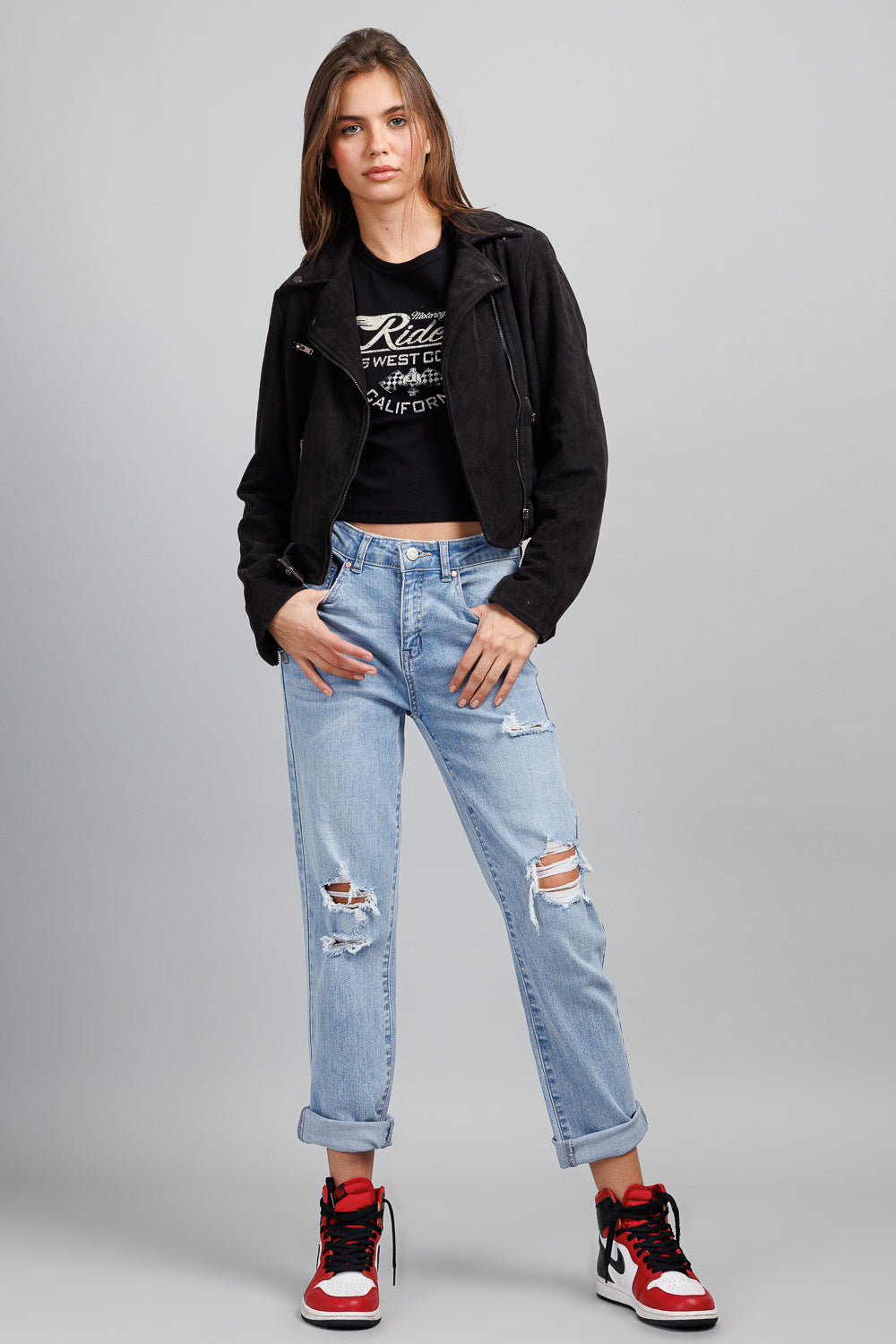 High Rise Relaxed Skinny Jean with Ankle Length
