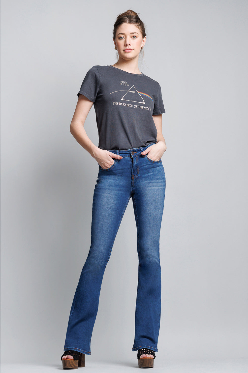 Dark blue denim stretch bootcut jeans Jeans bar Products 22DARLINBF — Elora