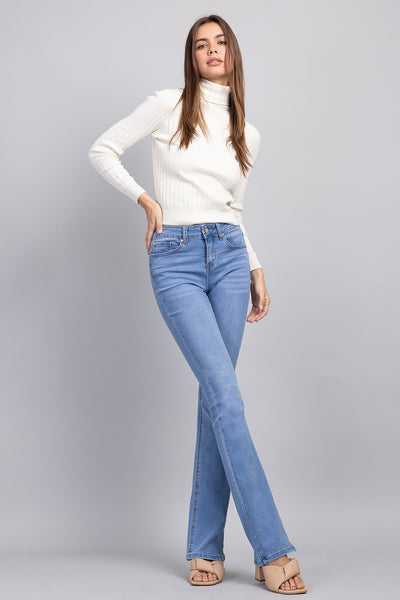 High Rise 5-Pocket Bootcut Jeans