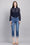 High Rise Crop Skinny Jeans with Wide Cuff