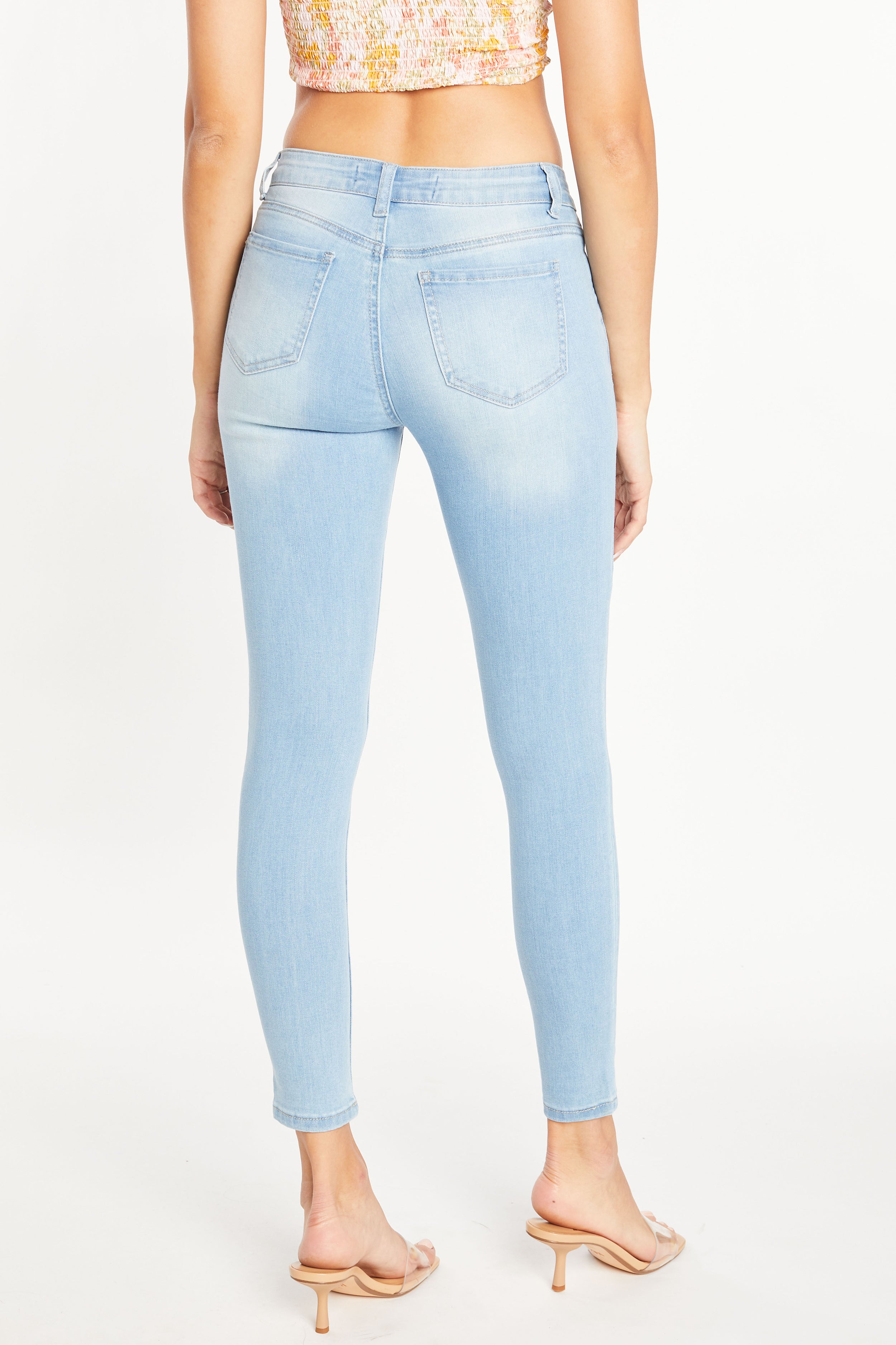 Mid-rise 5-pocket skinny jeans