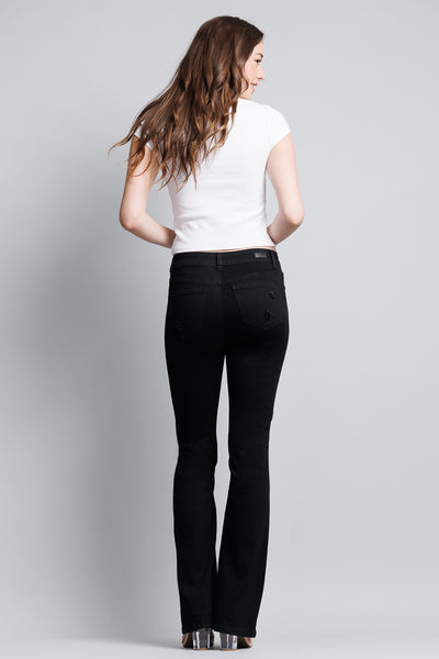 High Waisted Slim Bootcut Jeans