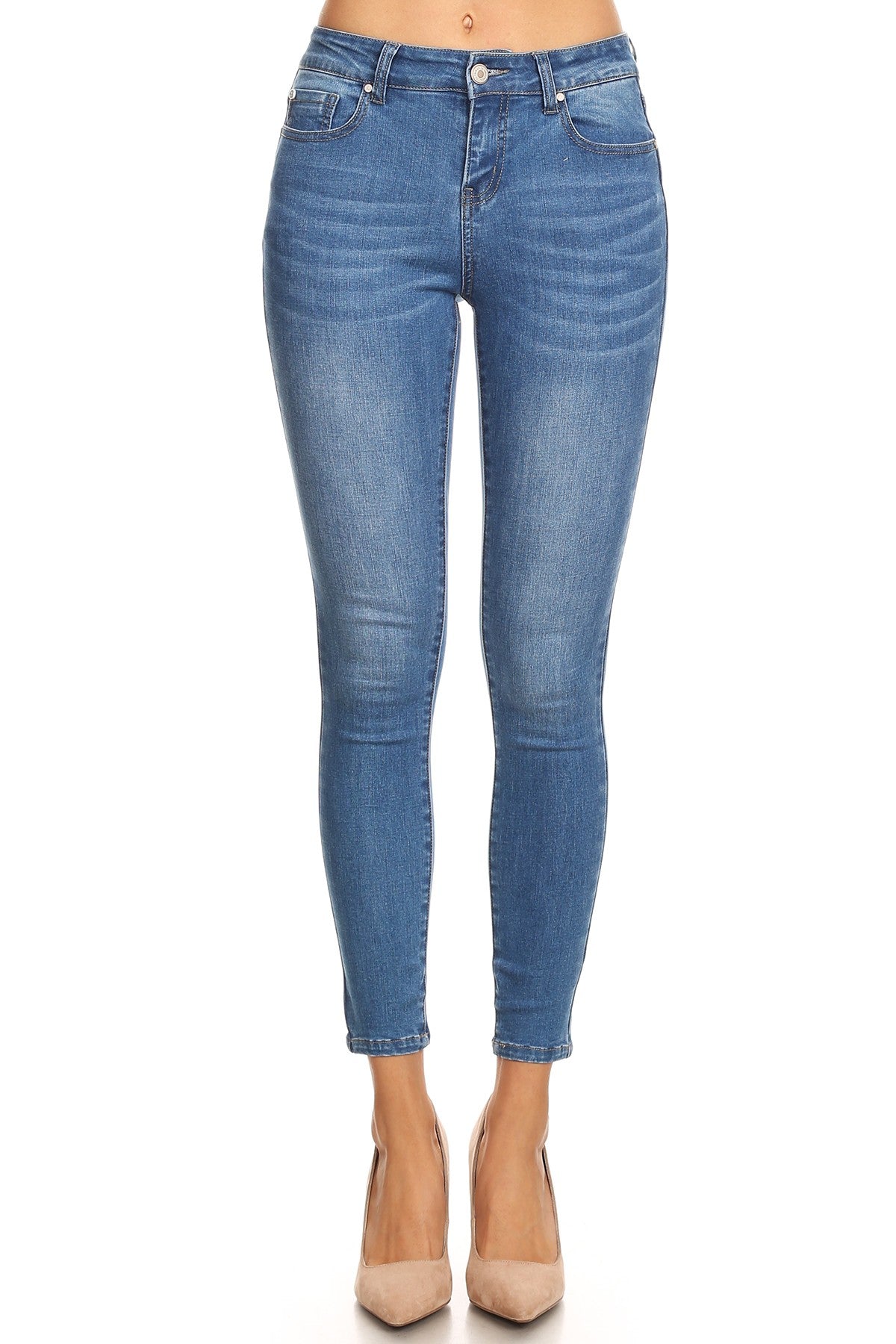 Classic High Rise 5-Pocket Ankle Skinny