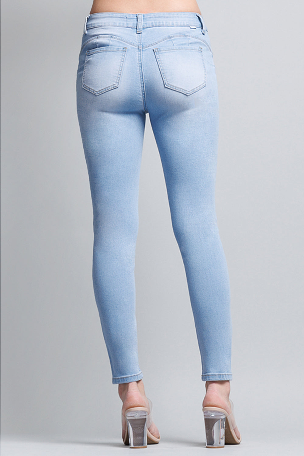 Jeans Skinny Fit Push Up Denim Medium Blue