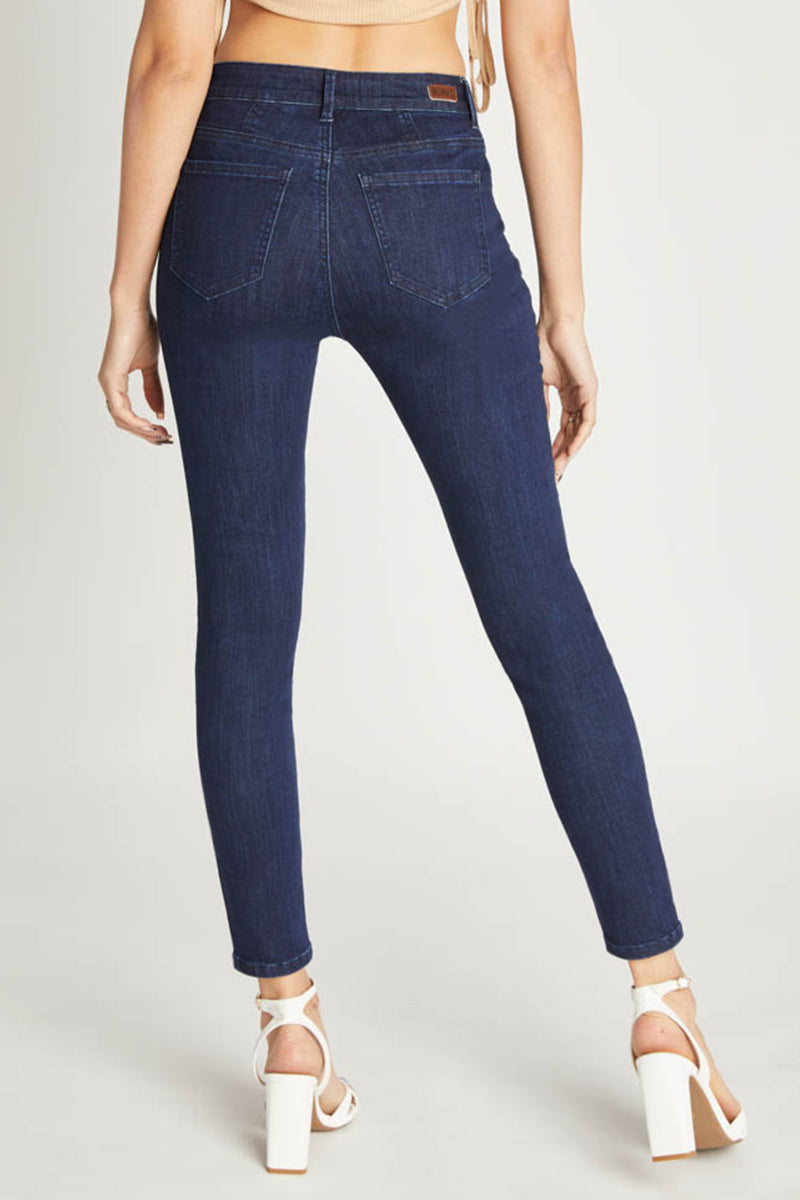 Self Stitched High Rise Ankle Skinny Jeans