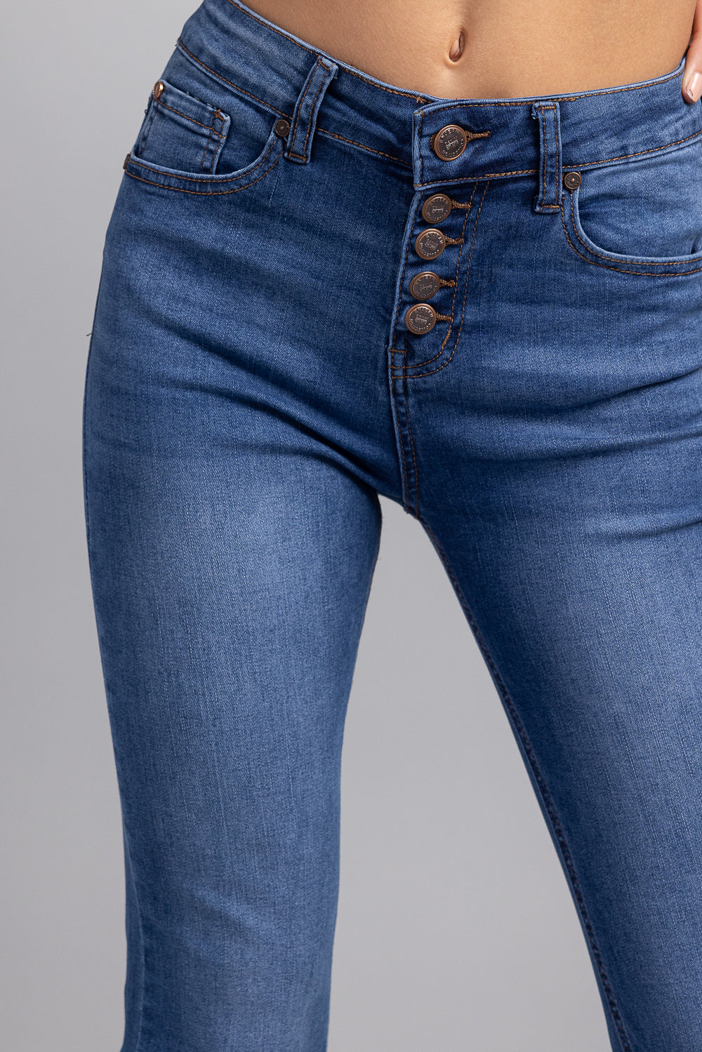 Jeans bootcut clásicos de tiro alto de los años 70