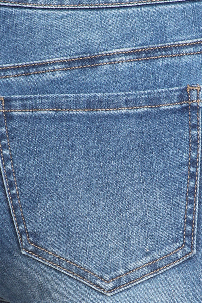 Pantalón pitillo clásico de tiro alto con cinco bolsillos