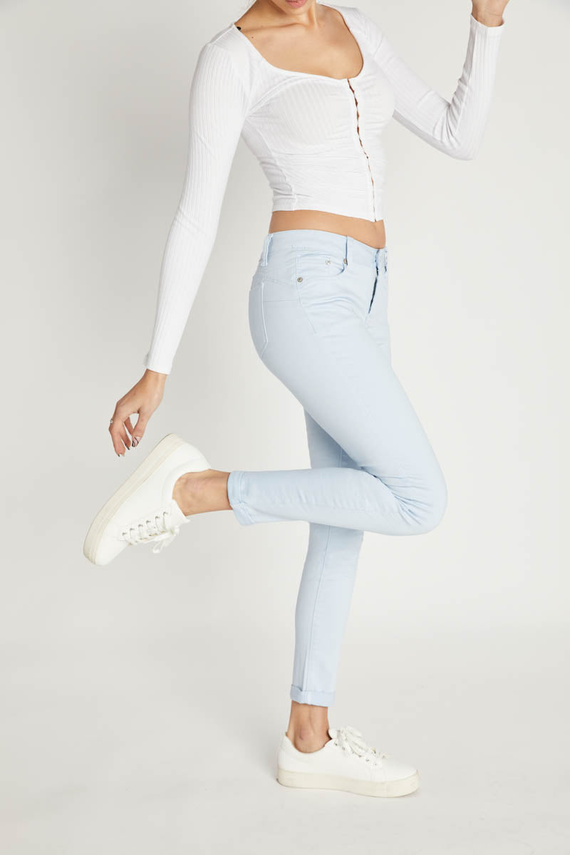 Classic Stretch Cotton Twill Push Up Skinny Jeans