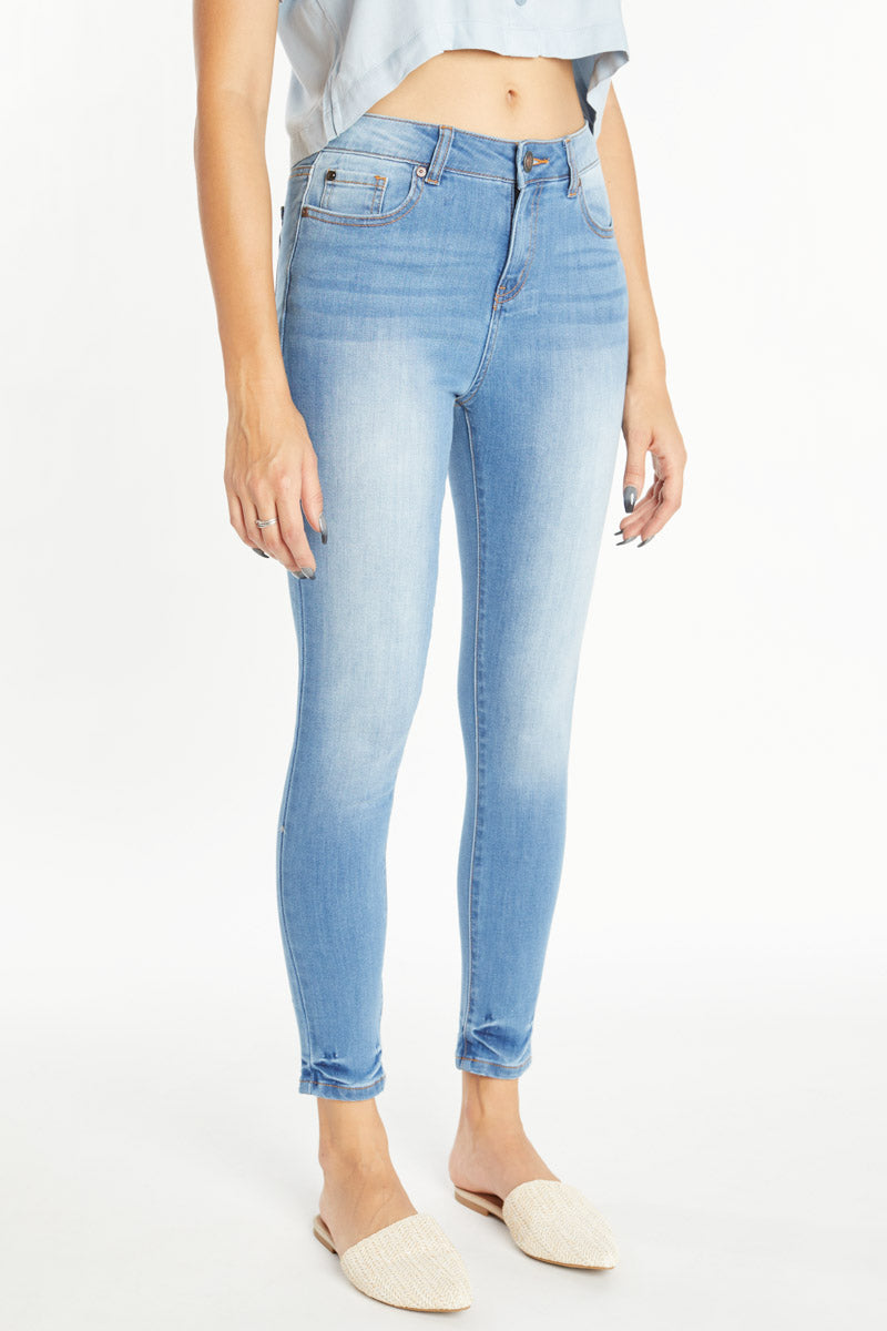 High Rise Ankle Skinny with Tacking Detail