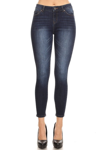 High Rise 5-Pocket Ankle Skinny