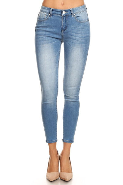High Rise 5-Pocket Ankle Skinny