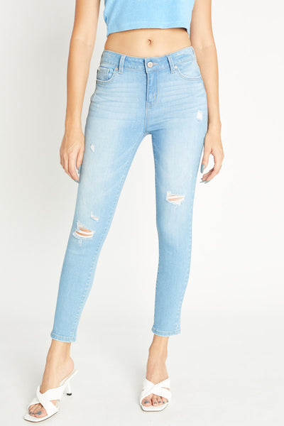 High Rise 5-Pocket Ankle Skinny