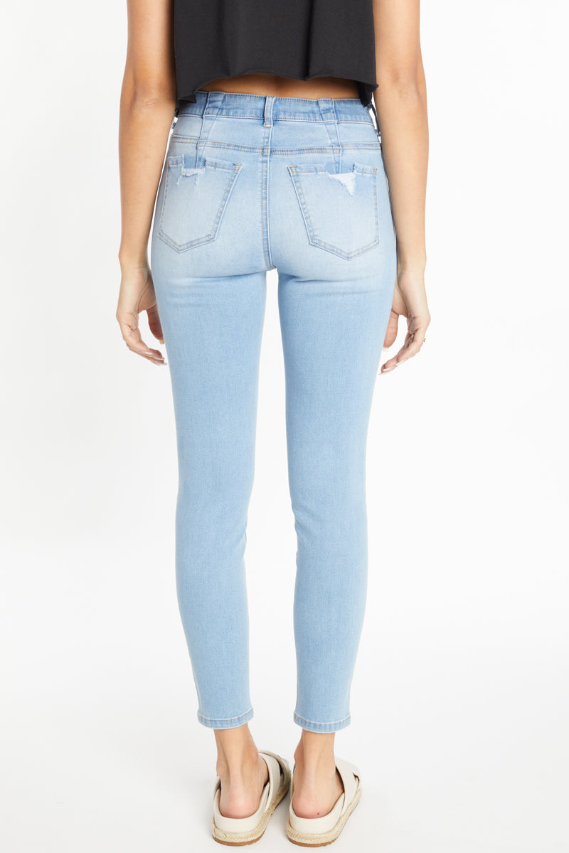 High Rise Ankle Skinny with Back Dart Detail